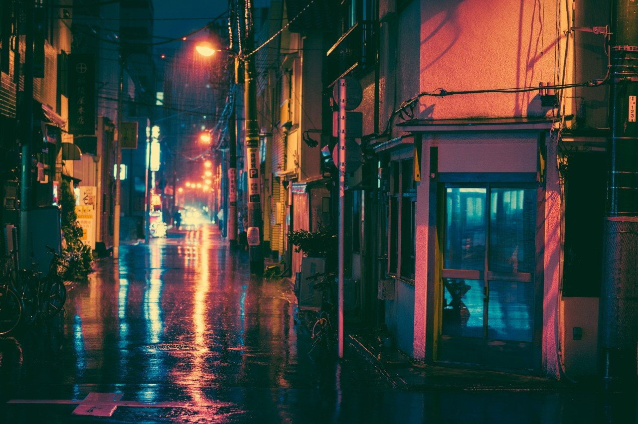 Japan, Masashi Wakui, night, street
