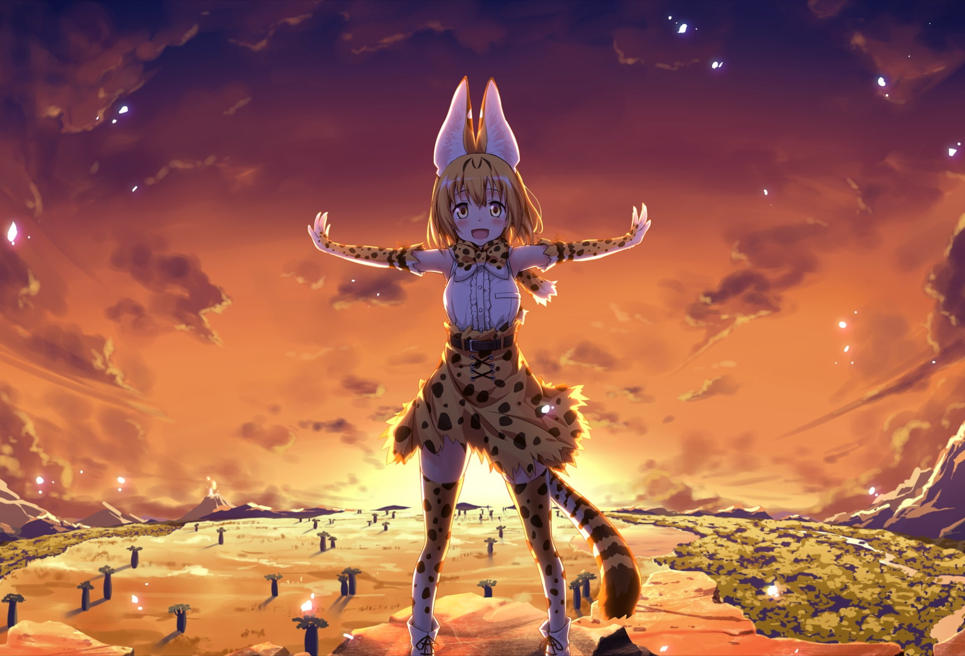 Free Download Hd Wallpaper Anime Kemono Friends Serval Kemono Friends Wallpaper Flare 