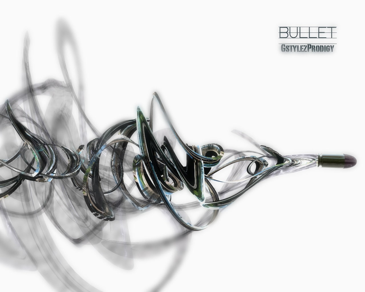 digital art, bullet, 3D