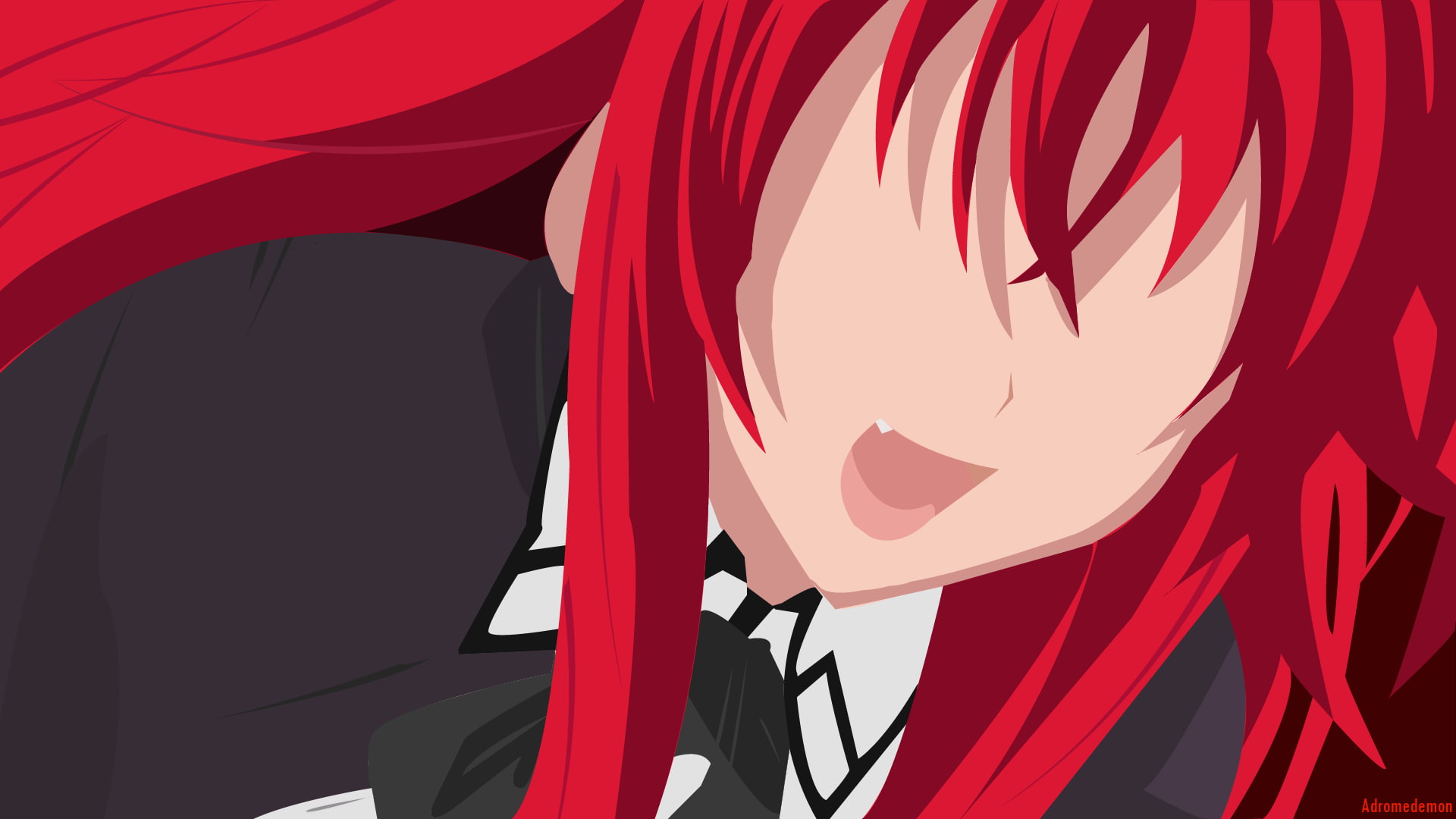 Highschool DxD, anime girls, Gremory Rias, red, no people, full frame