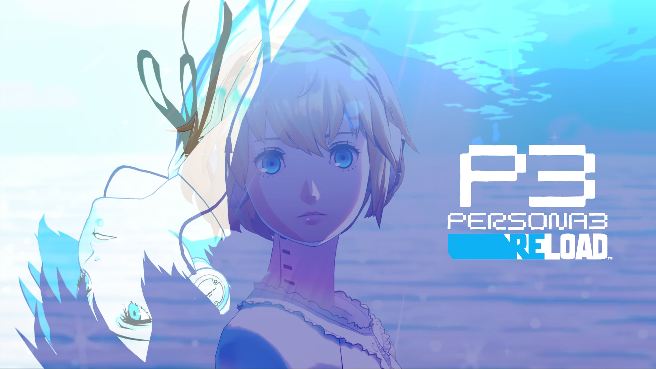 Persona 3, Persona series, blue background, video games, Minato Arisato