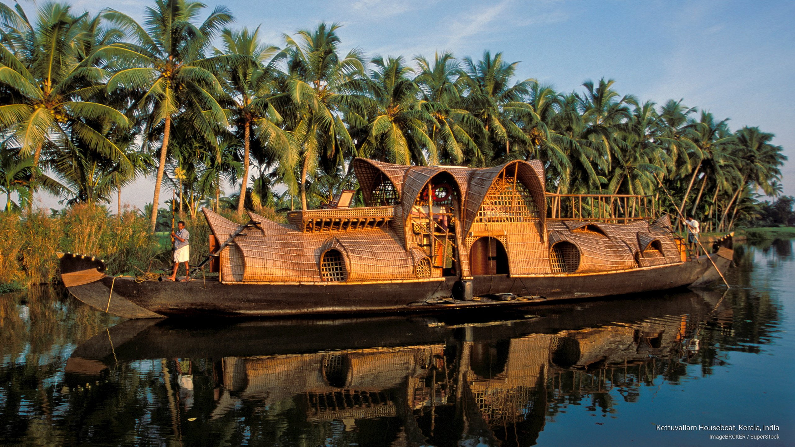 Free Download HD Wallpaper Kettuvallam Houseboat Kerala India