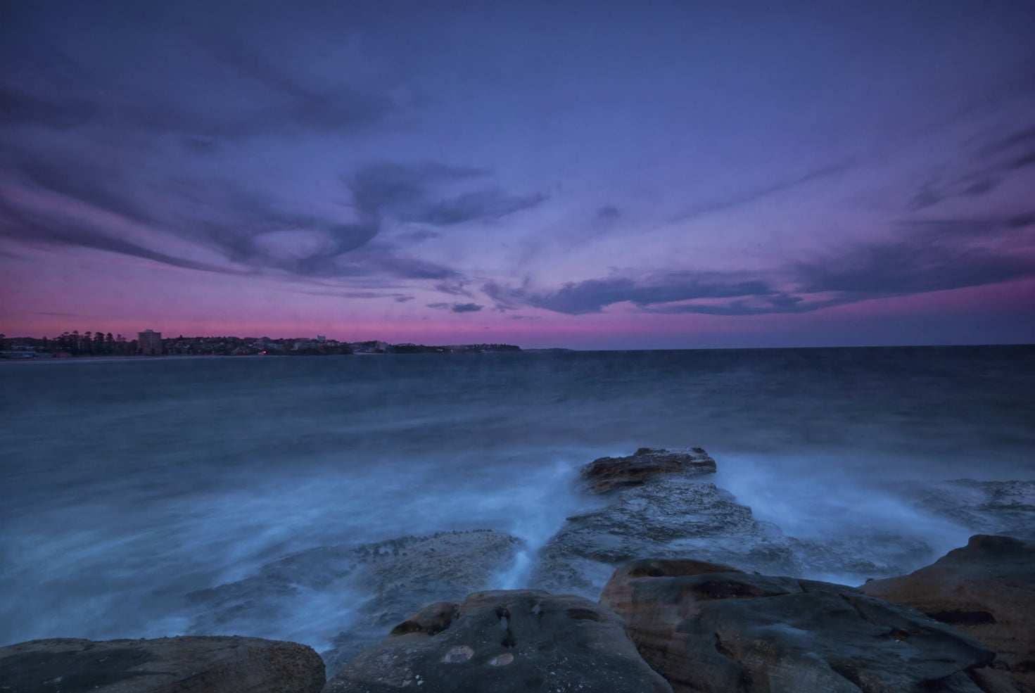 ocean shoreline view, Manly, sunset, seascape, northern  beaches