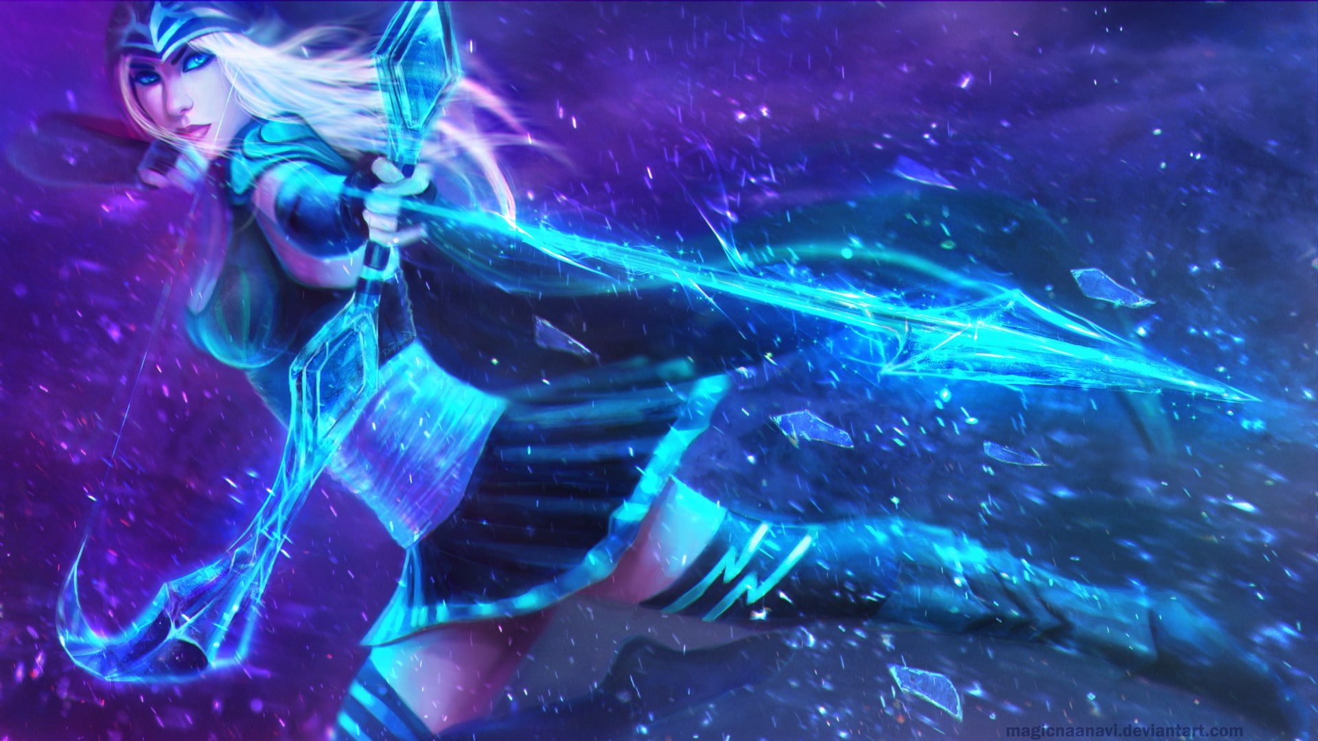video games, render, anime, League of Legends, Ashe, realistic