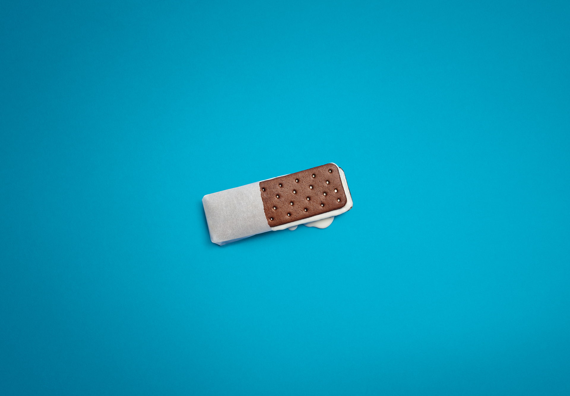 android operating system blue, colored background, studio shot