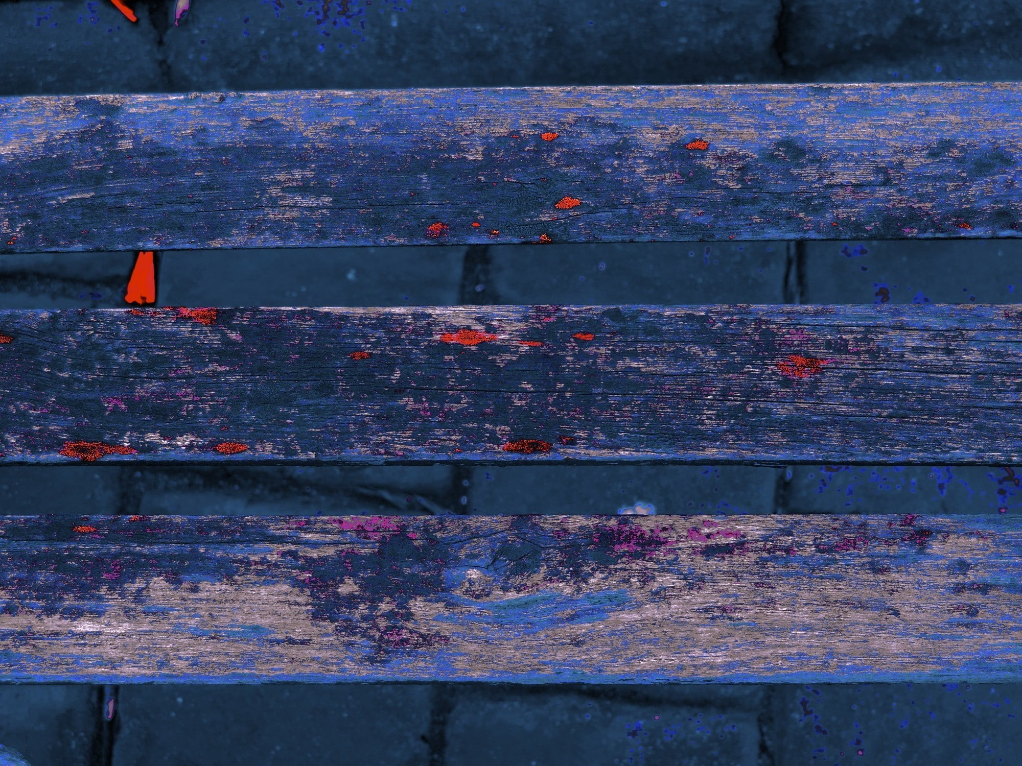 wall, Board, bricks, bench