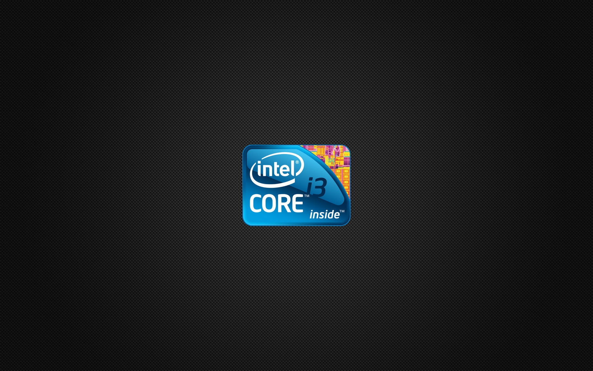 Intel Core I 3, logo, background