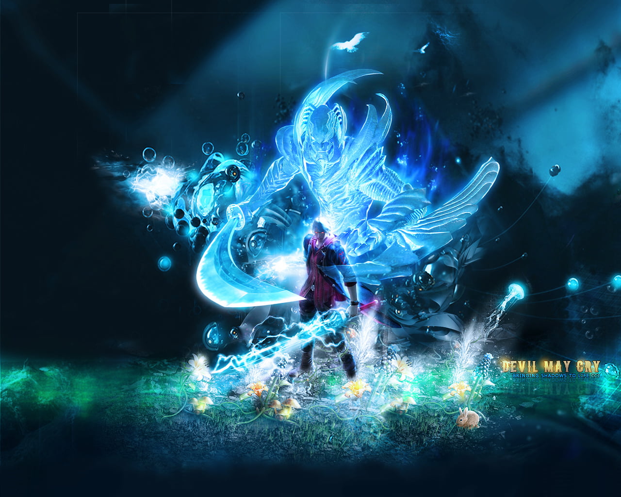 Dante from Devil My Cry illustration, may, abstract, backgrounds