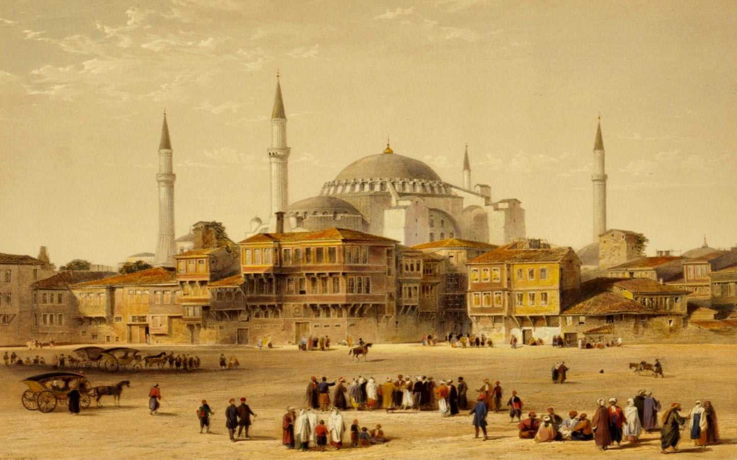 Hagia Sopia illustration, Islam, Ottoman Empire, Hagia Sophia
