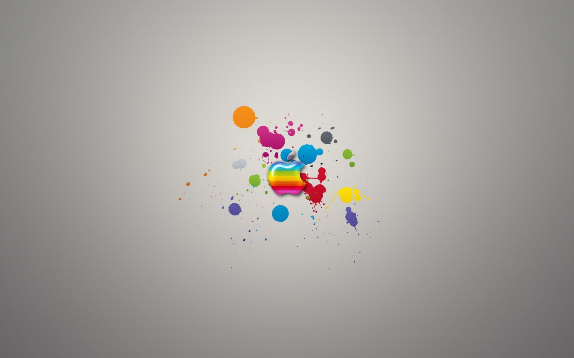 apple background  for computer, multi colored, studio shot