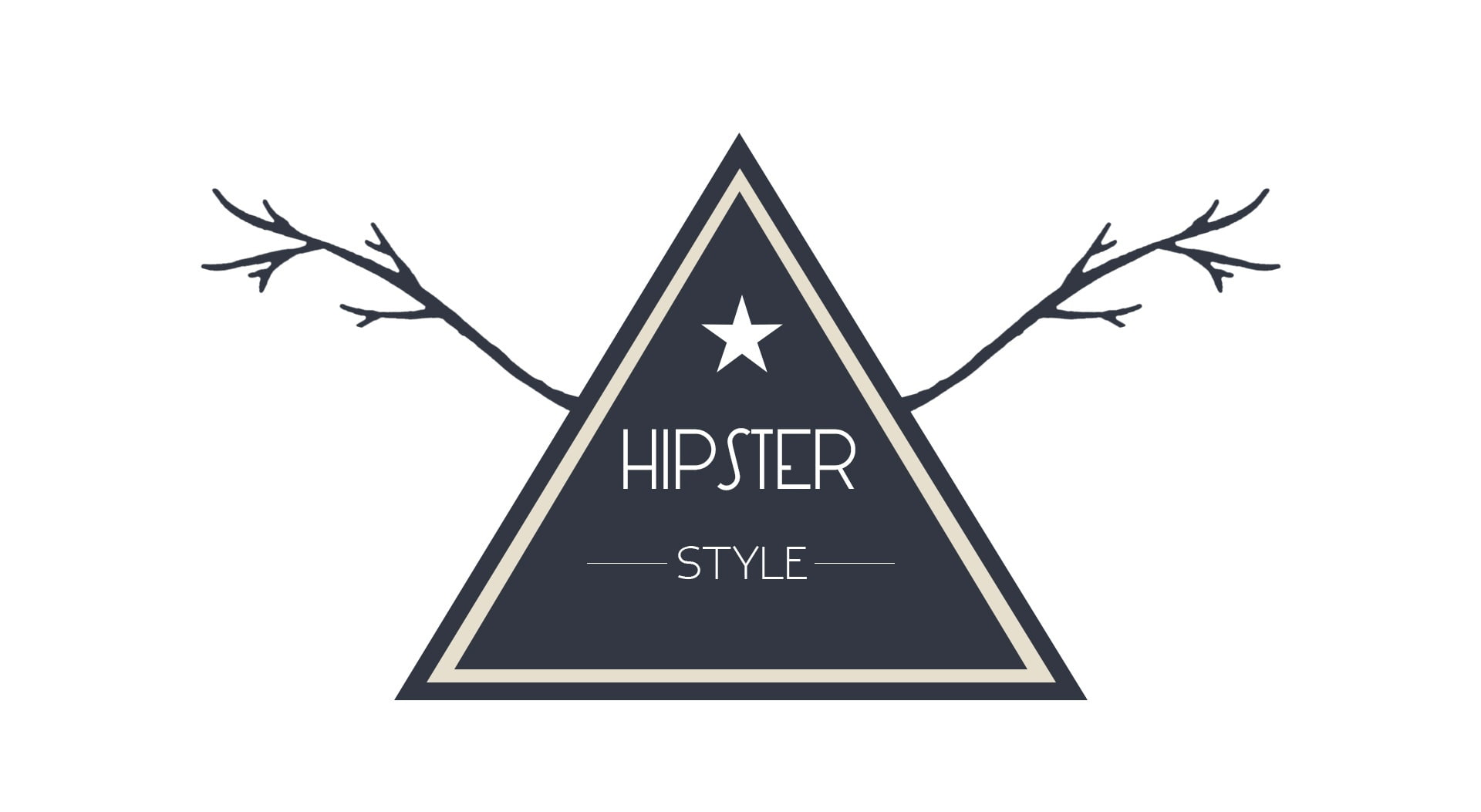 Hipster Style Badge, Hipster Style logo, Artistic, Typography
