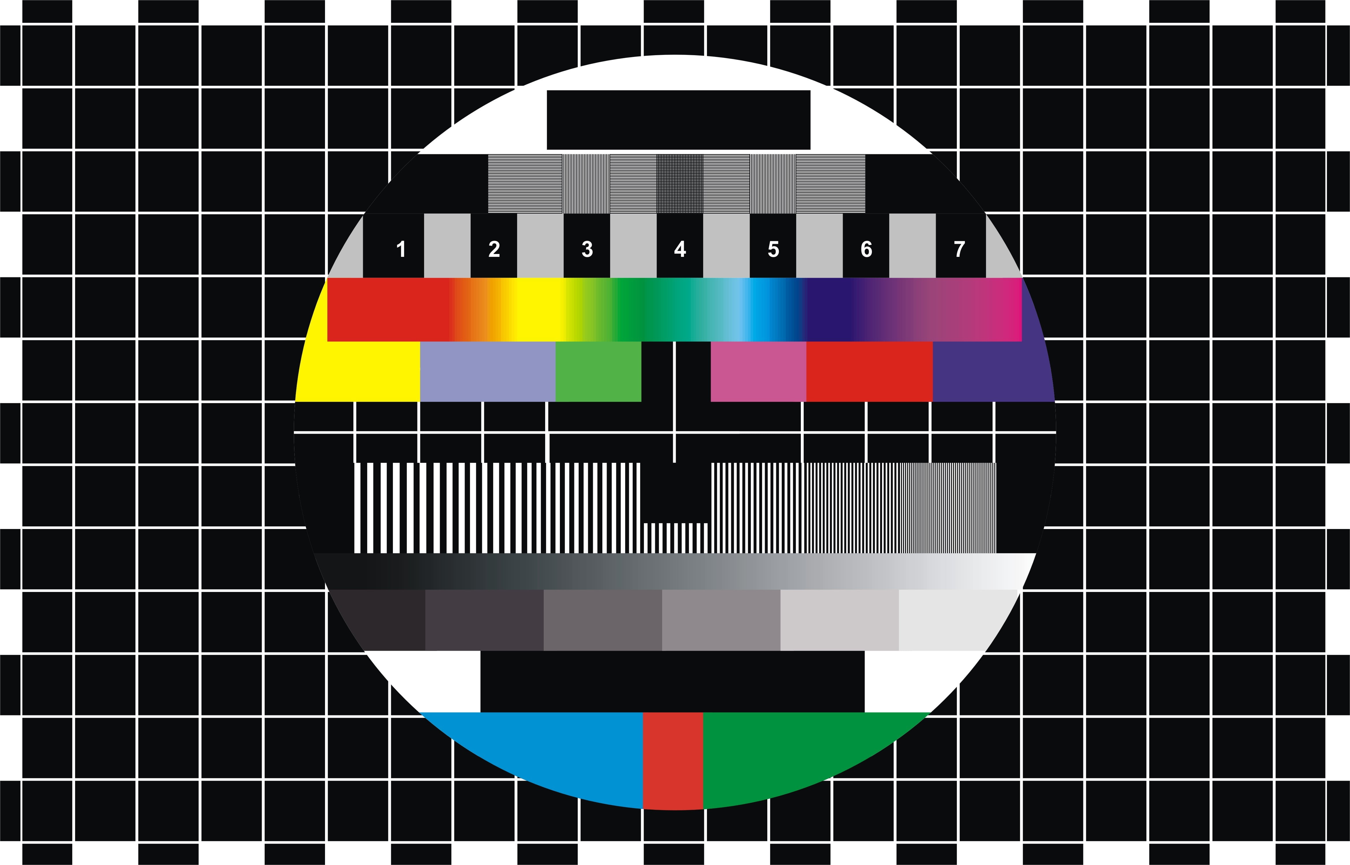 Philips PM5544 television test pattern, color, paint, rainbow