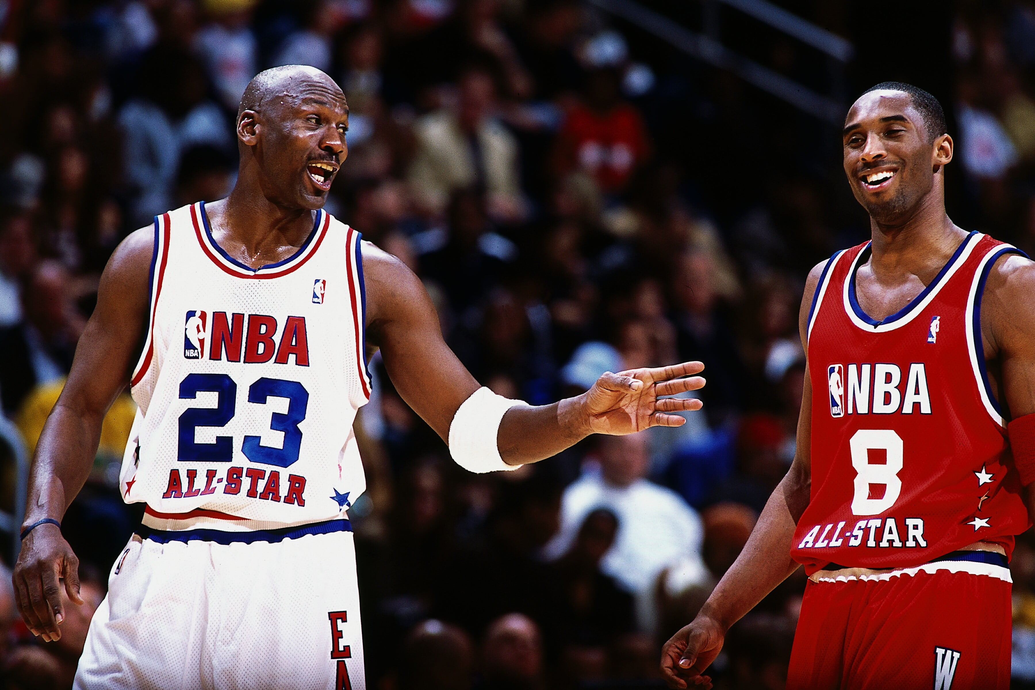 Michael Jordan and Kobe Bryant, NBA, basketball, sports, legend