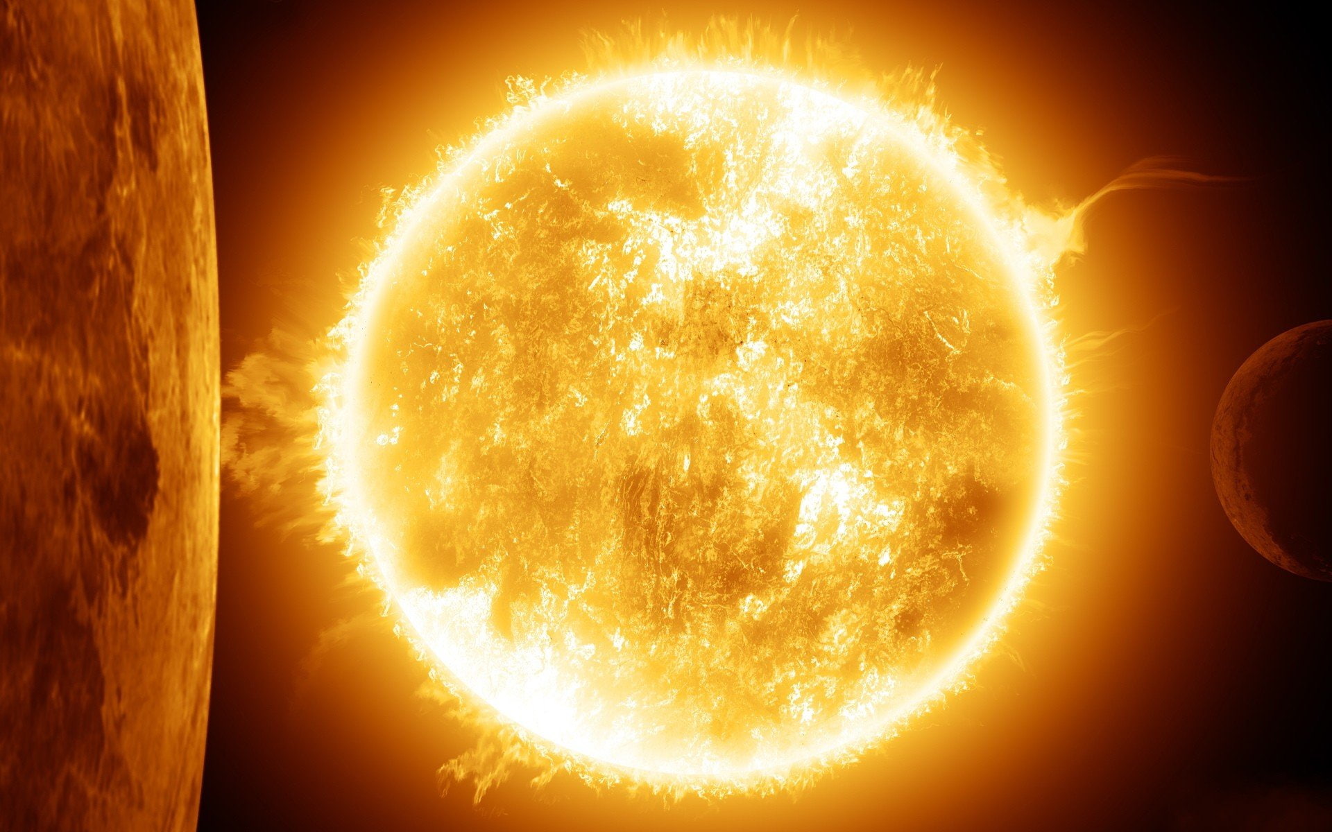 outer, space, sun