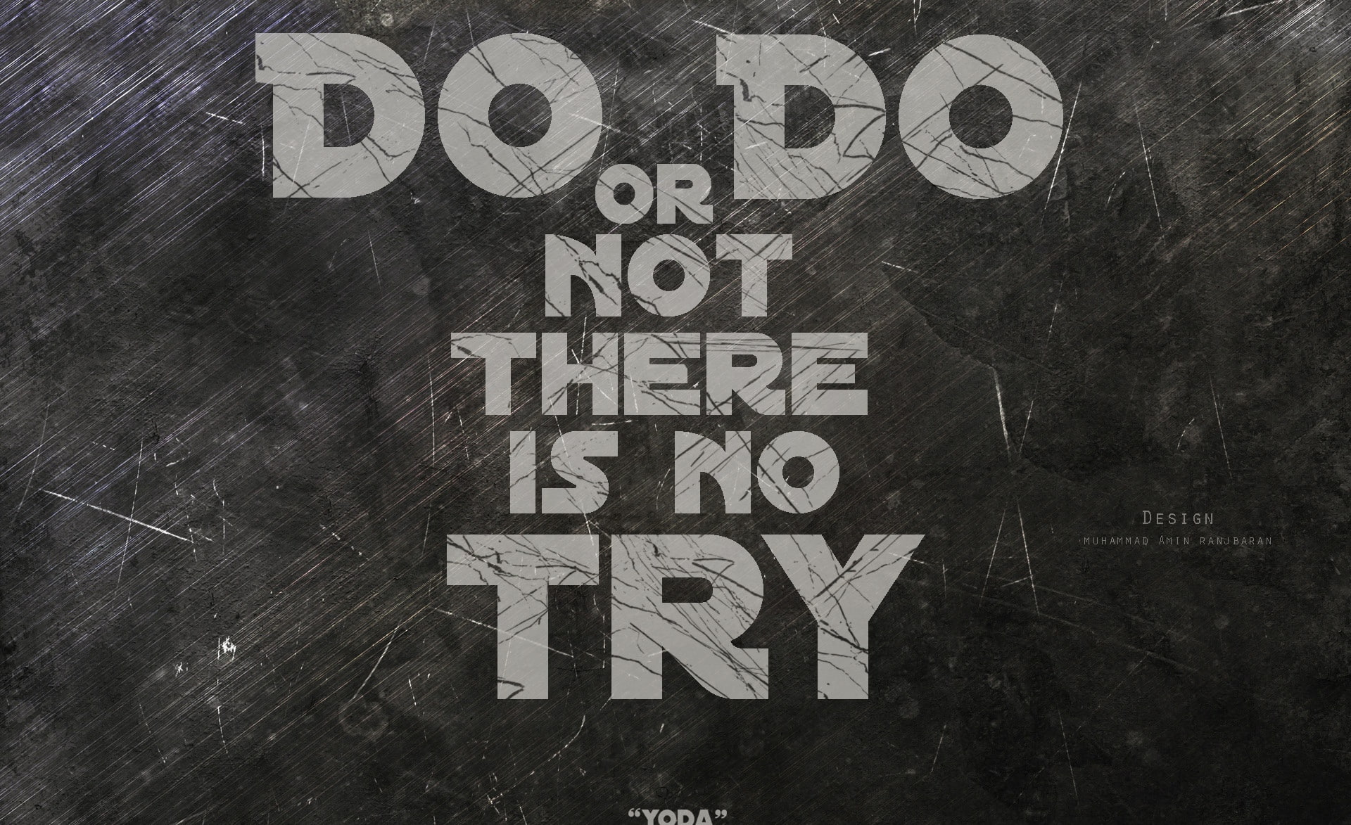 Do or Do not, gray background with text overlaty, Artistic, Typography