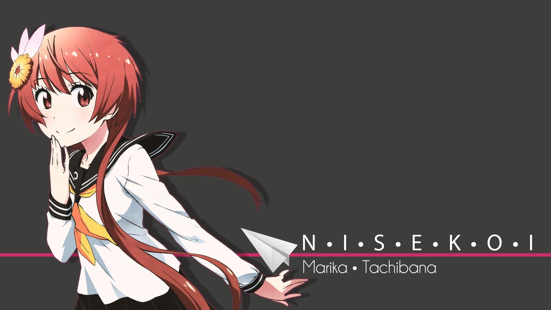 Niseko anime character illustration, anime girls, Nisekoi, school uniform