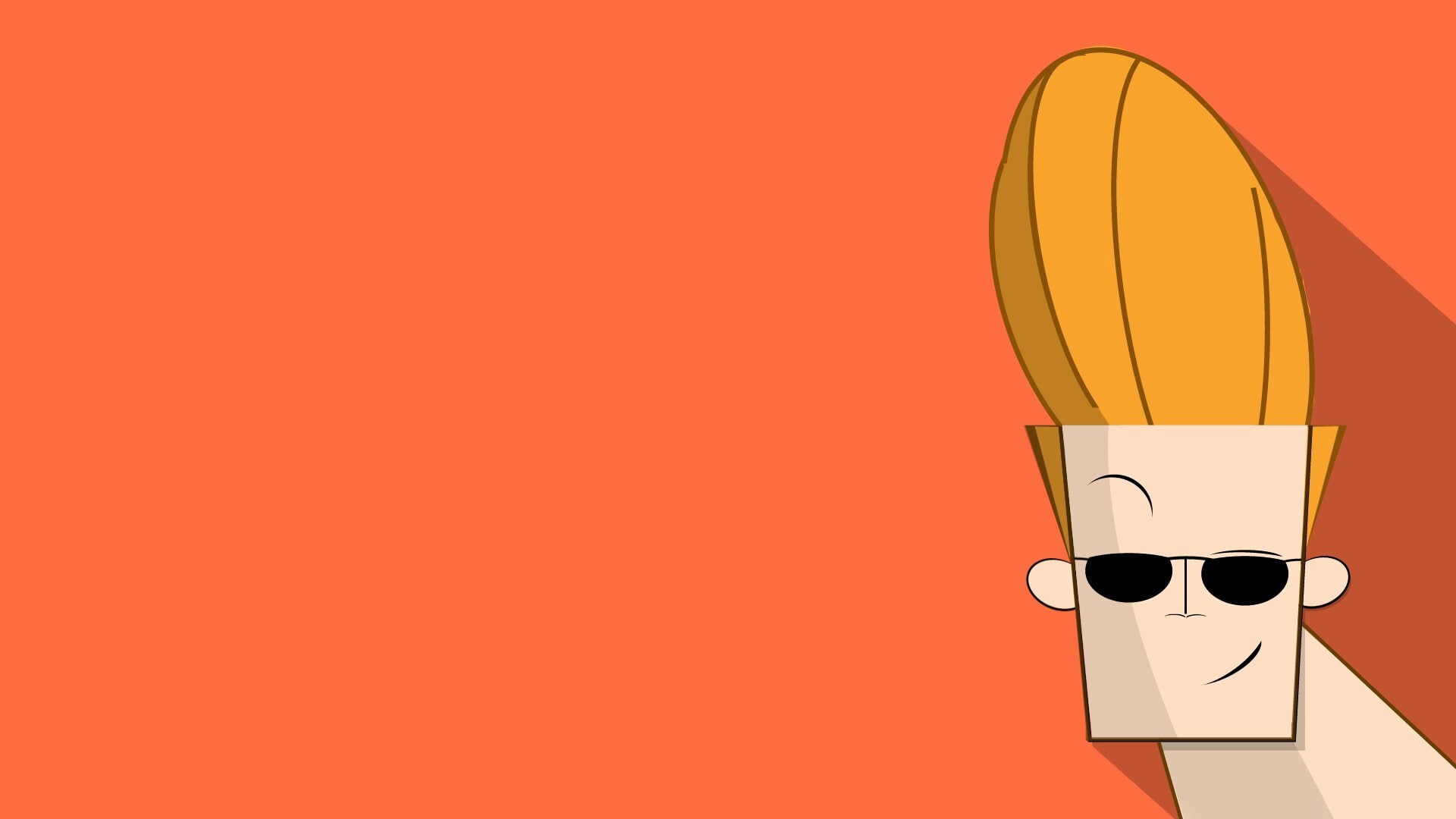 Johnny Bravo, Cartoon Network, sunglasses, minimalism