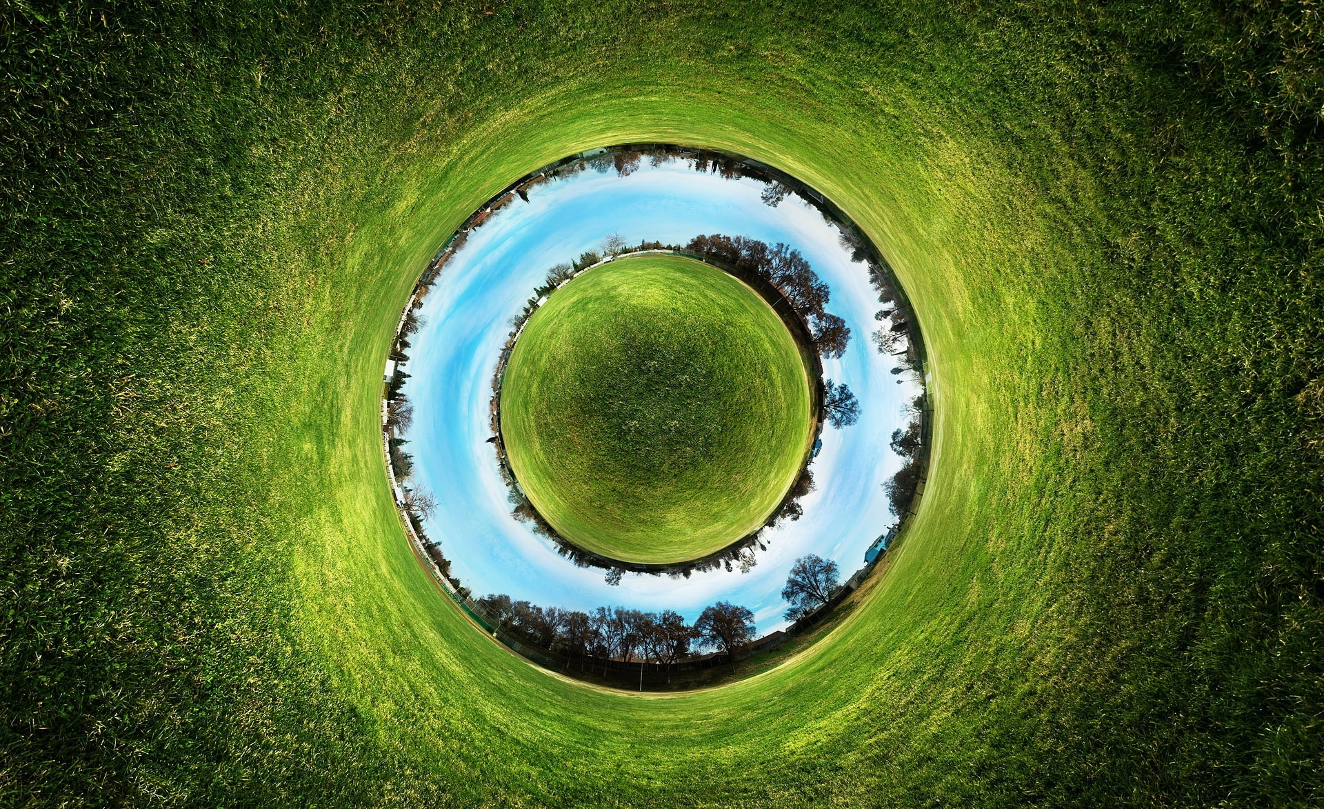 Parallel Universe, round blue and green eye wallpaper, Aero, Creative