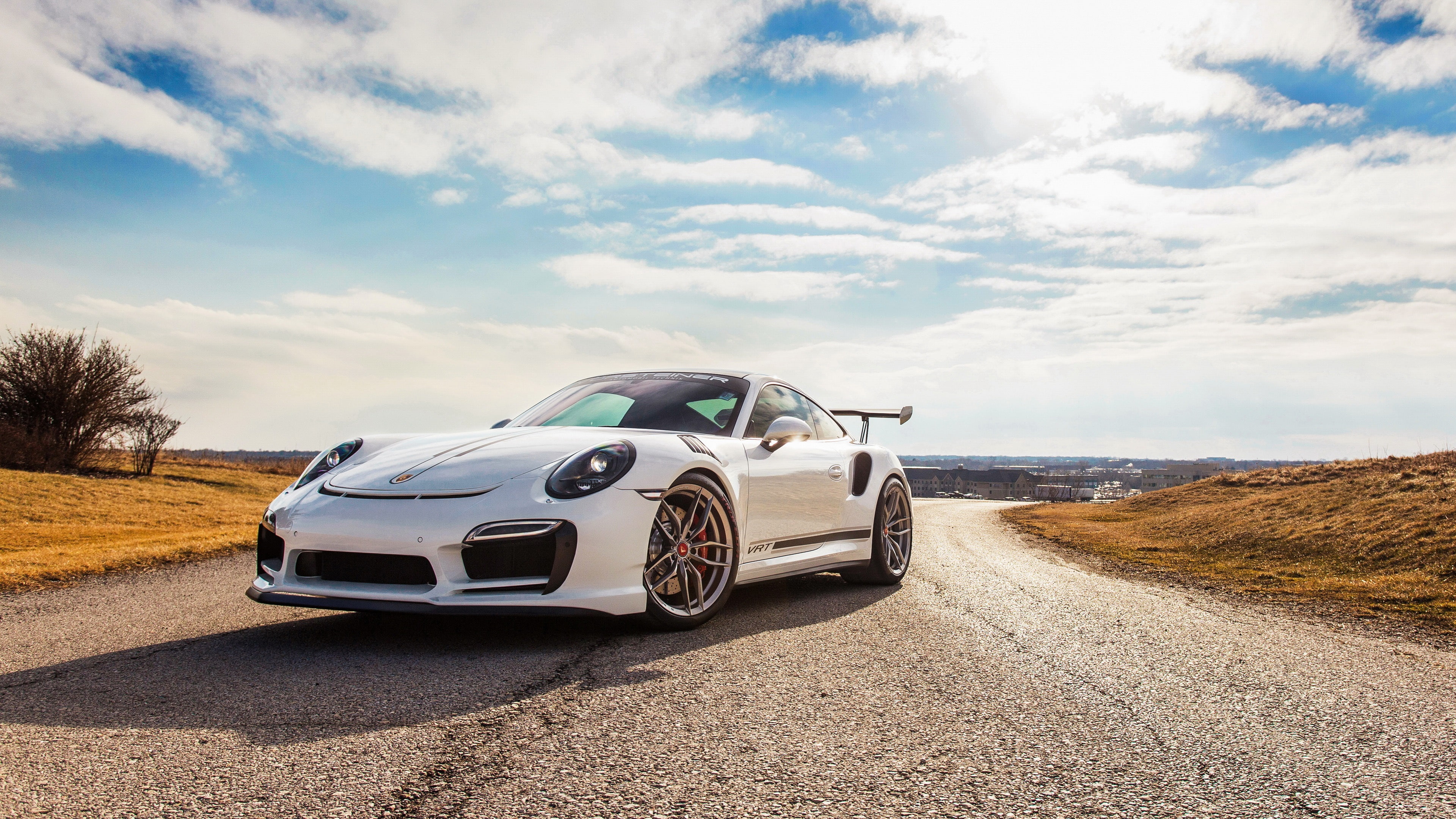 Porsche 911 Turbo V-RT white supercar