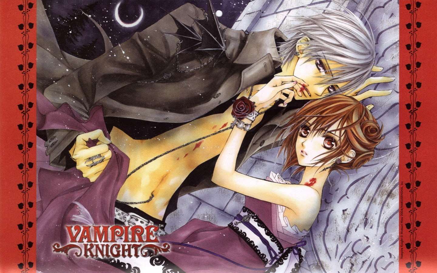 vampire knight anime yuki cross yuki kuran zero kiryu vampire hunter 1440x900  Anime Vampire Knight HD Art