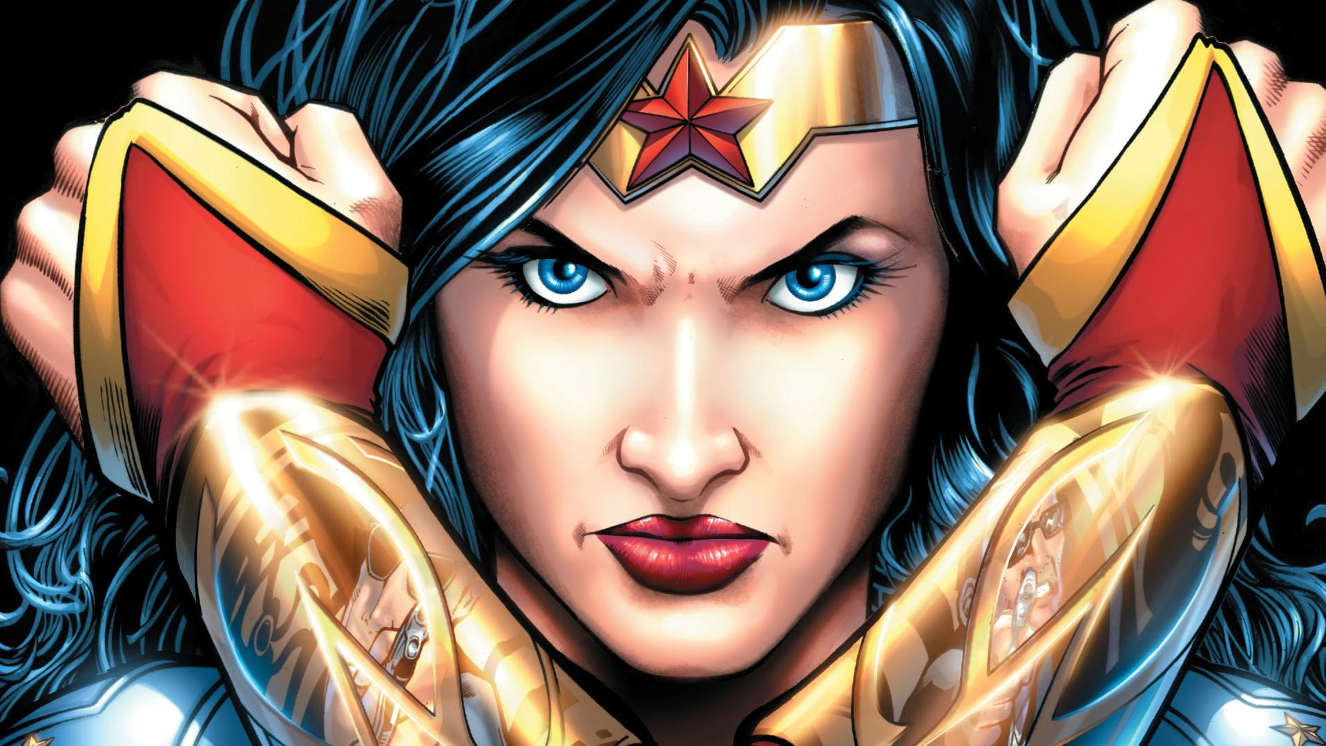 Wonder Woman DC Face HD, wonder woman, cartoon/comic