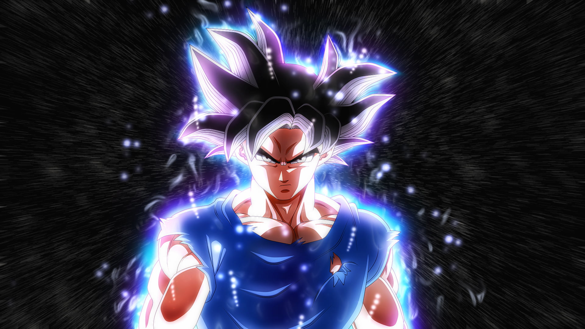 Son Goku wallpaper, Dragon Ball Super, Ultra-Instinct Goku, illuminated