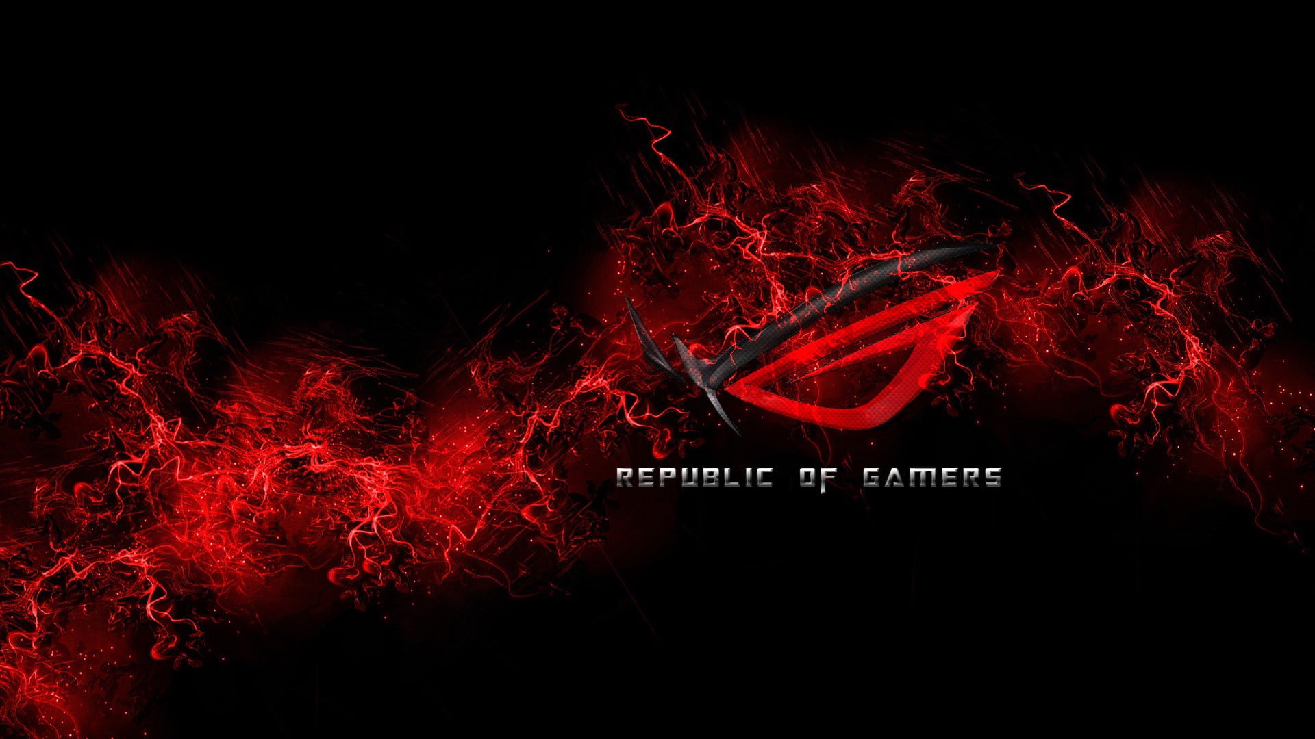 red and black Republic of Gamers digital wallpaper, ASUS, video games