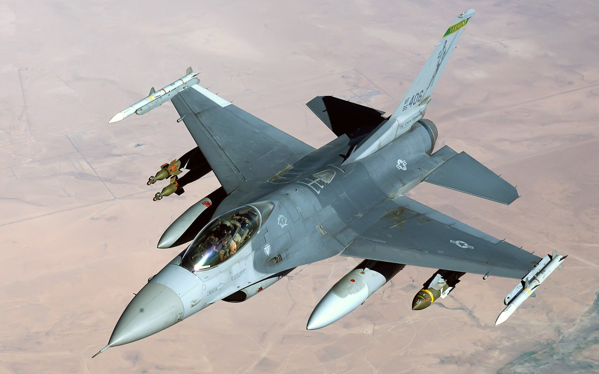 F 16 Fighting Falcon Air Base Iraq HD, planes