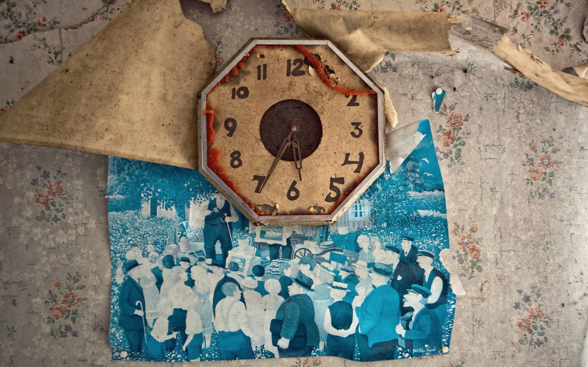 clock, creative, built structure, wall - building feature, communication