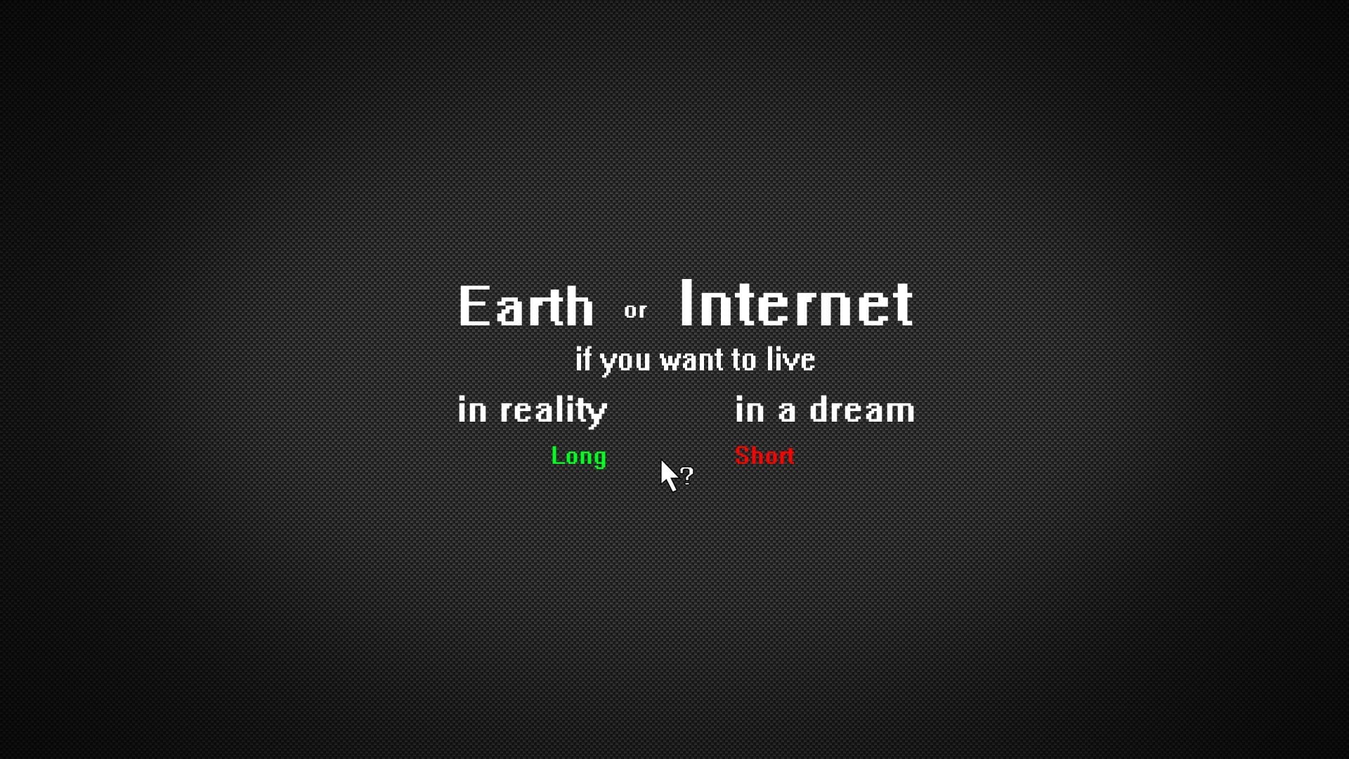 white earth or internet text on black background, quote, gray