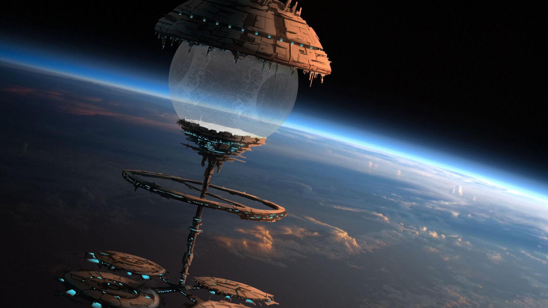 Free download | HD wallpaper: Orbital stations, spaceship painting ...