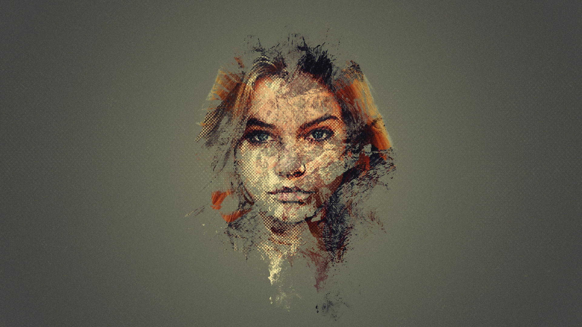 barbara palvin face eyes photoshop pixel art abstract, portrait