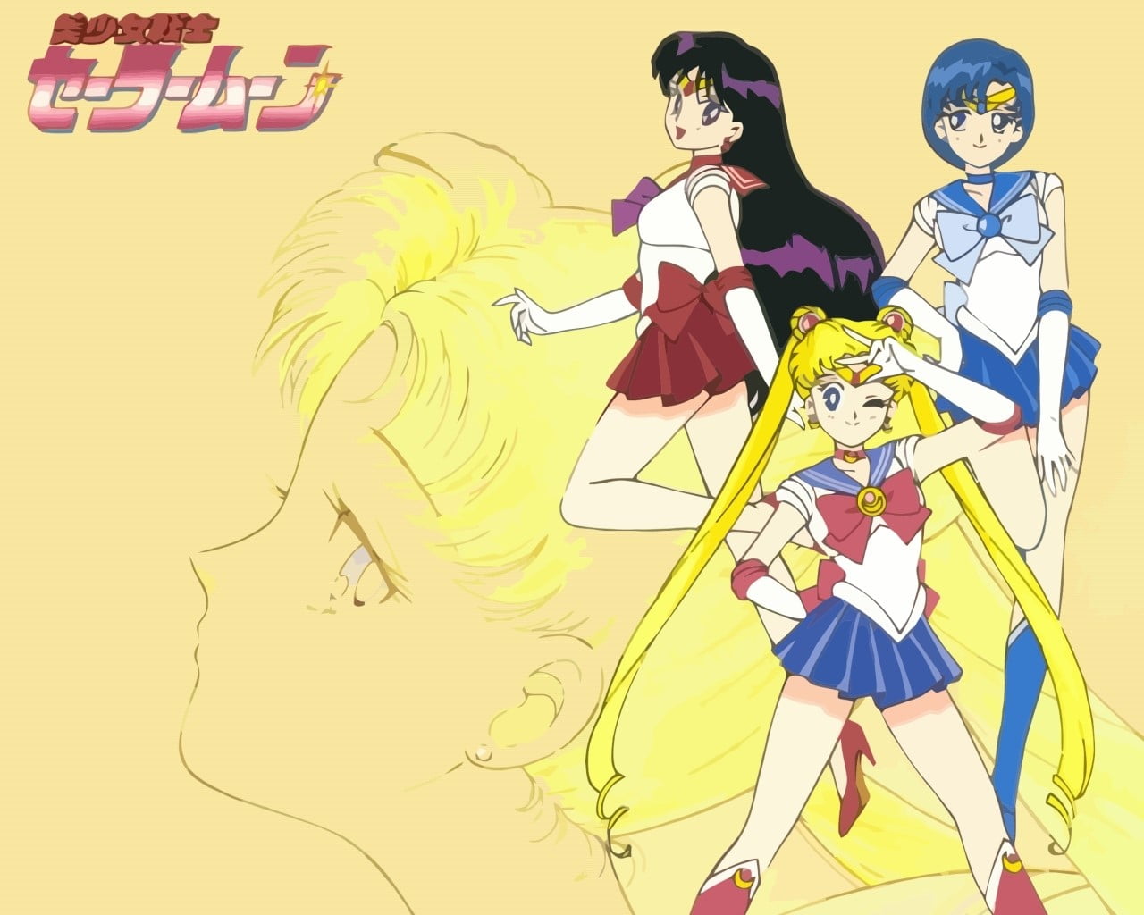 Hino rei, Mizuno ami, Sailor moon, Tsukino usagi, Girls, Pose