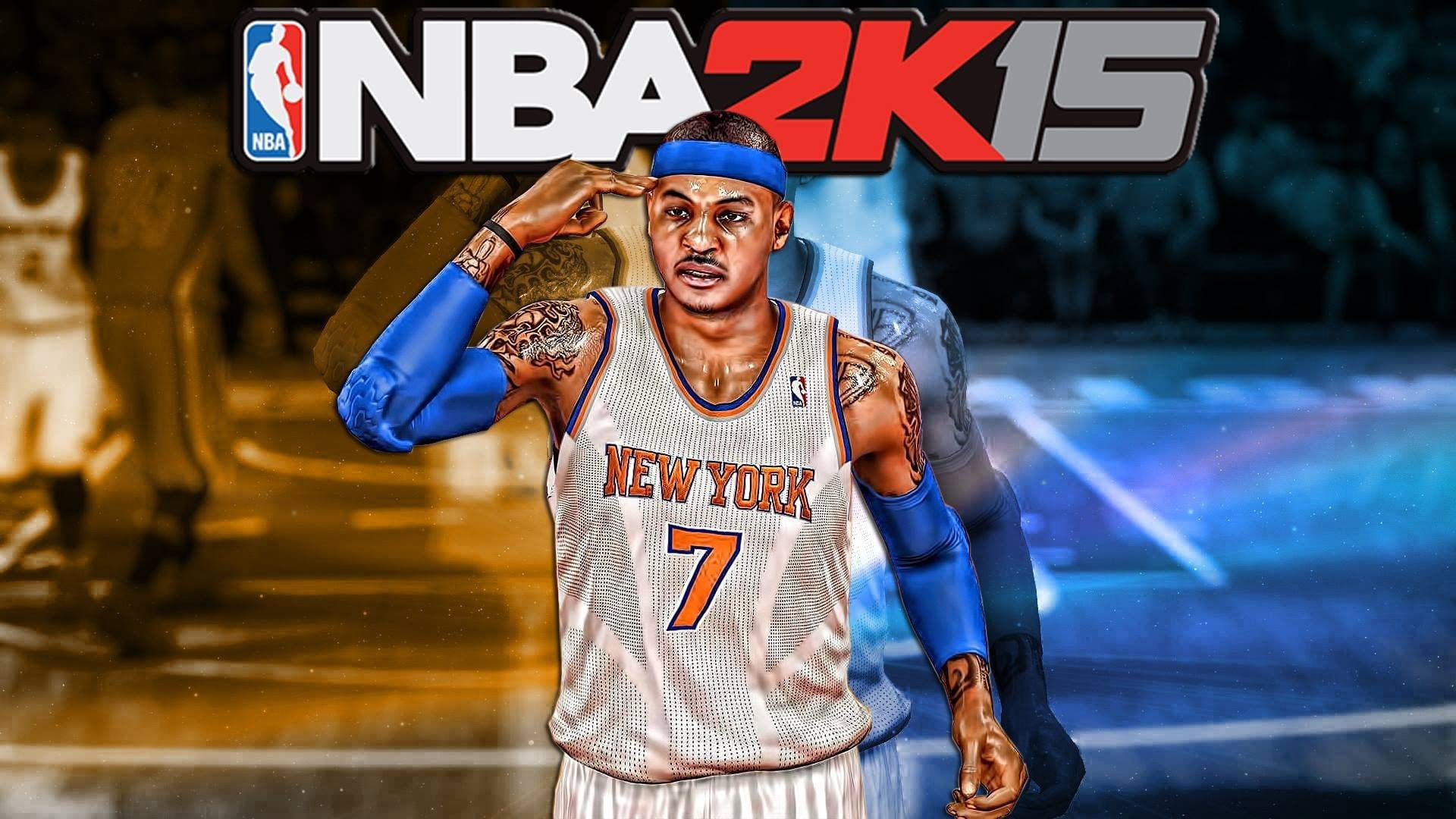 NBA 2K15 Carmelo Anthony digital wallpaper, visual concepts, 2014
