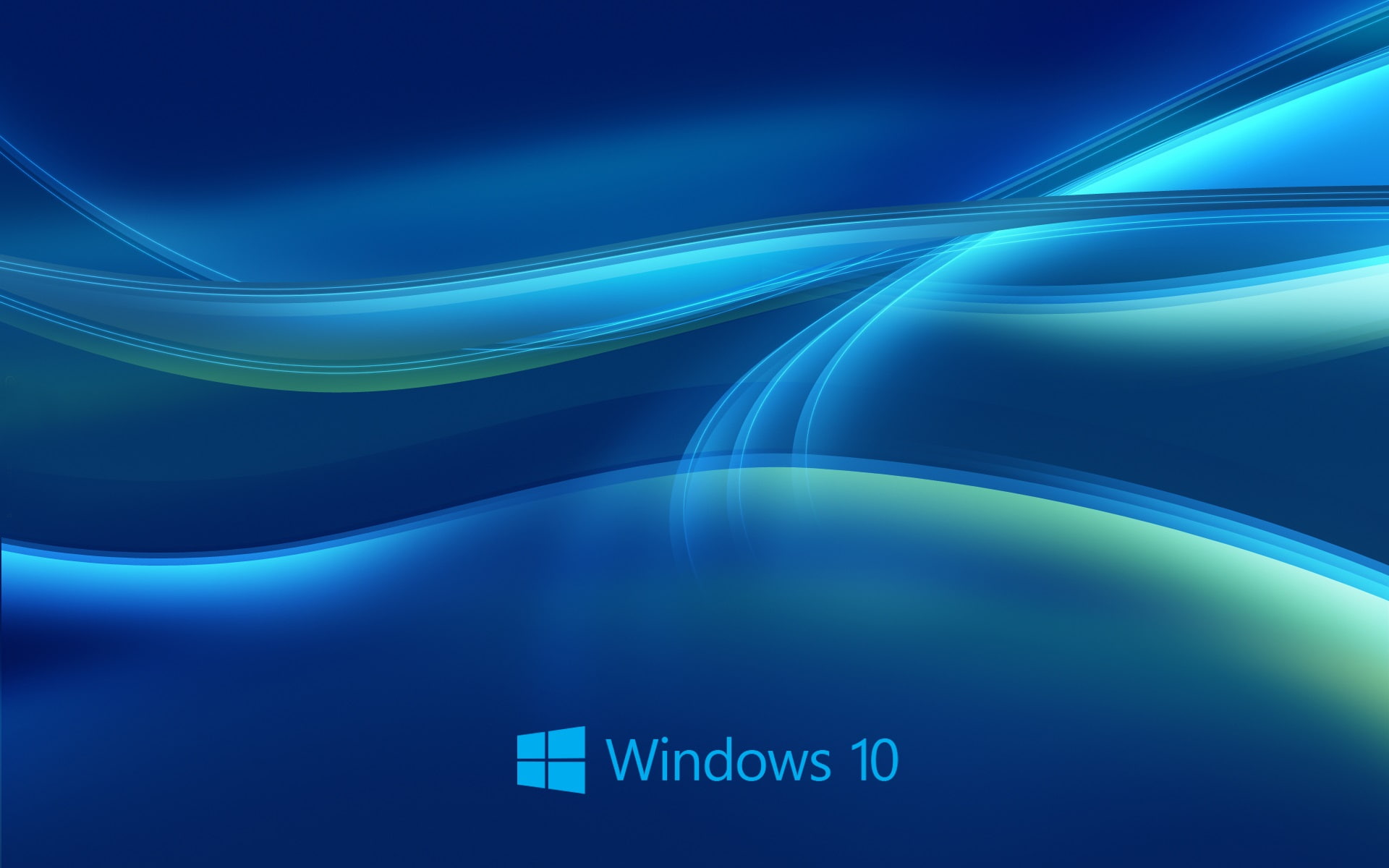 Windows 10 system, abstract blue background