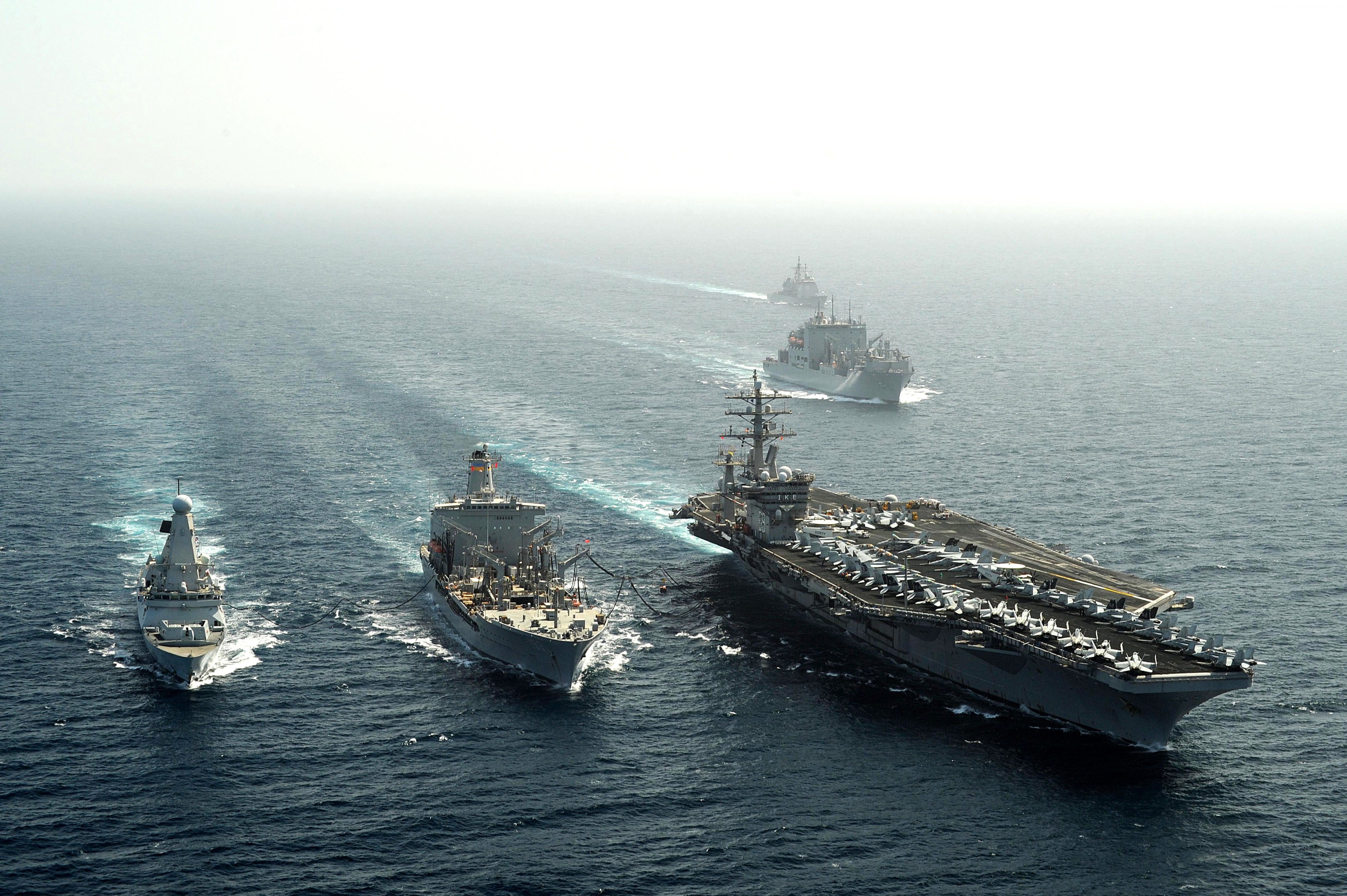 Free download | HD wallpaper: sea, convoy, USS Dwight Eisenhower ...