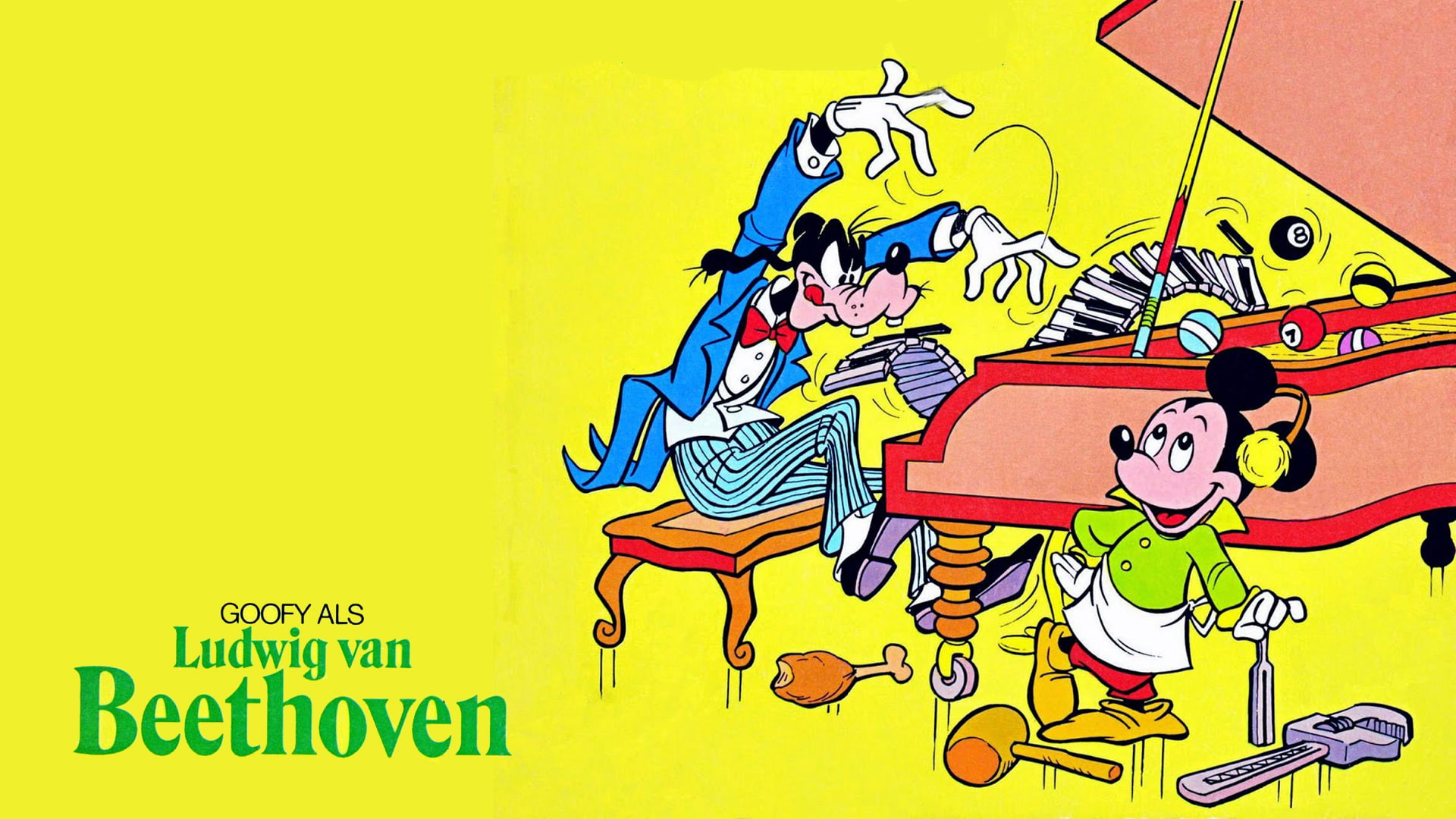 Goofy Like Ludwig Van Beethoven Cartoon Walt Disney Desktop Backgrounds 1920×1080