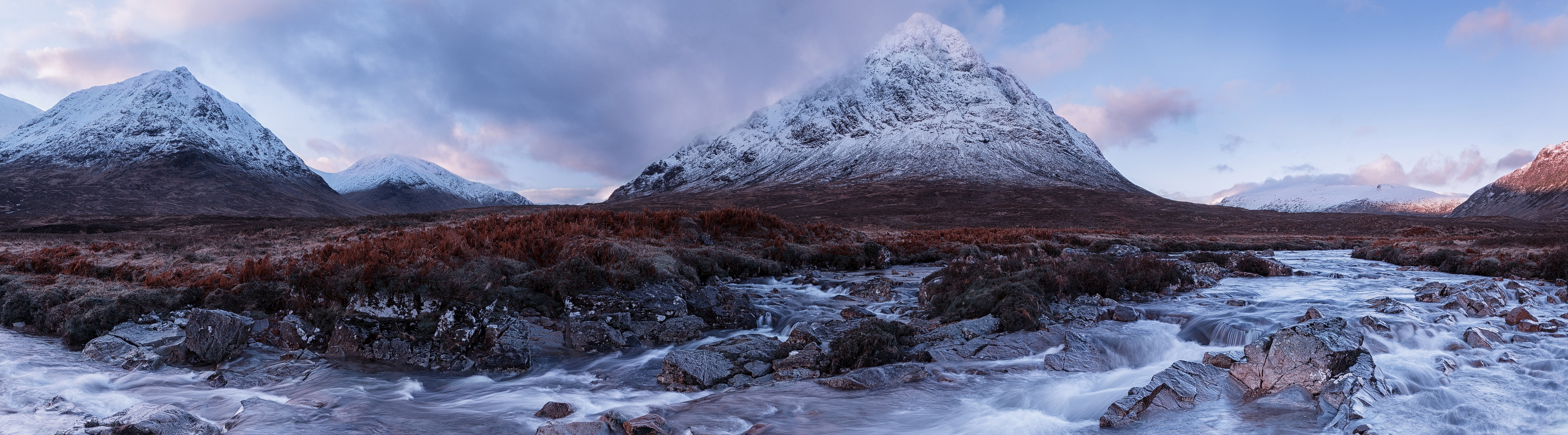 Buachaille Etive Mor And River Coupall, Europe, United Kingdom