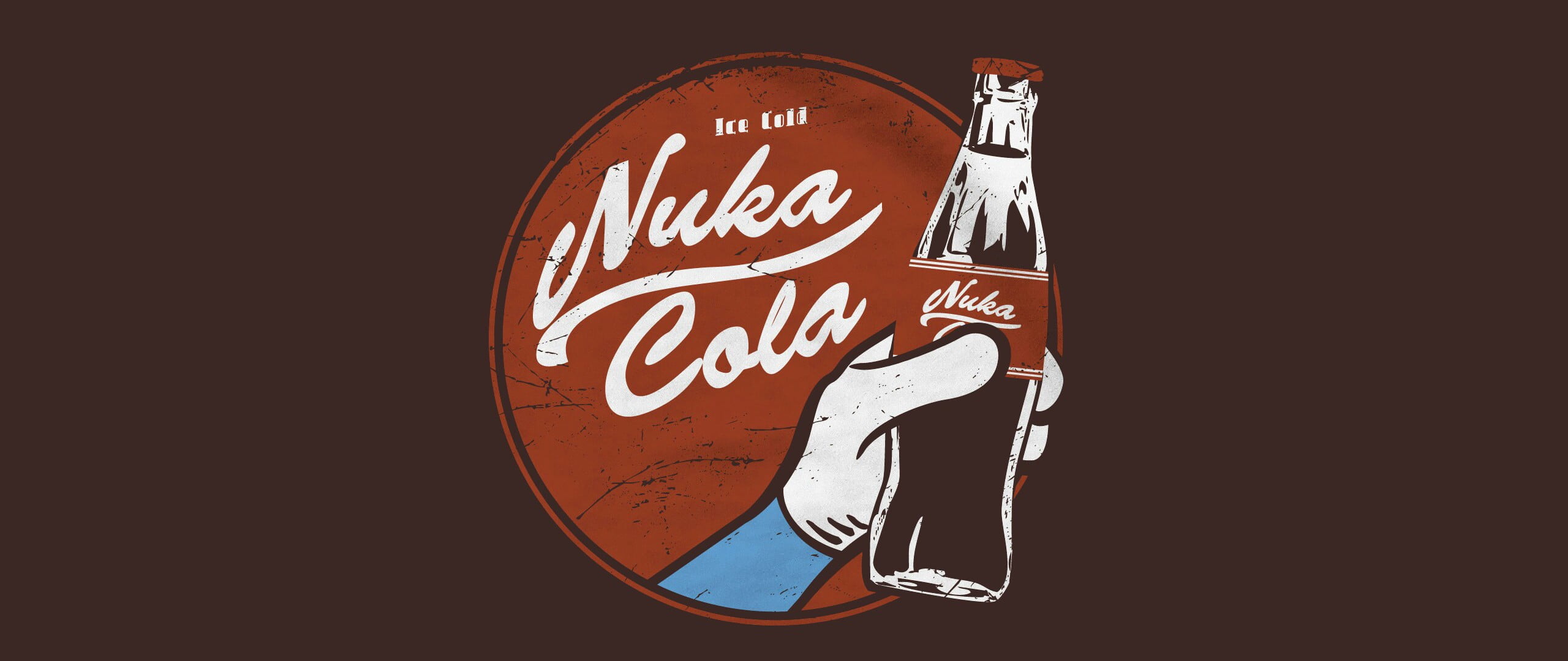 Nuka Cola illustration, Fallout 4, video games, text, no people