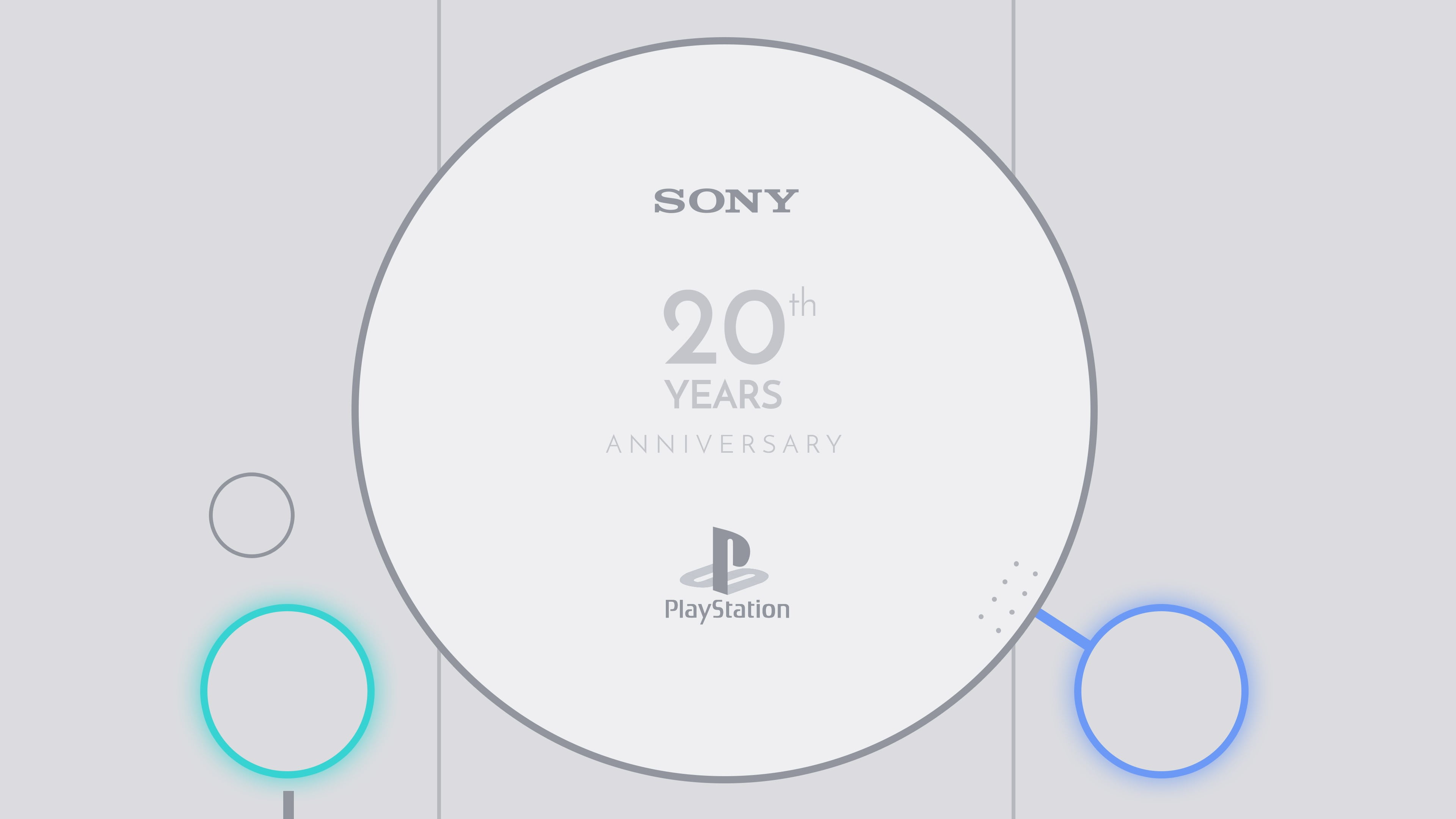 Sony 20th Years anniversary text overlay, PlayStation, video games