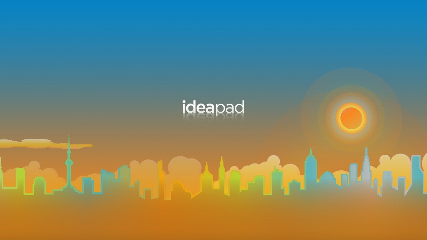 Lenovo, ideapad, sky, copy space, glowing, no people, sunset