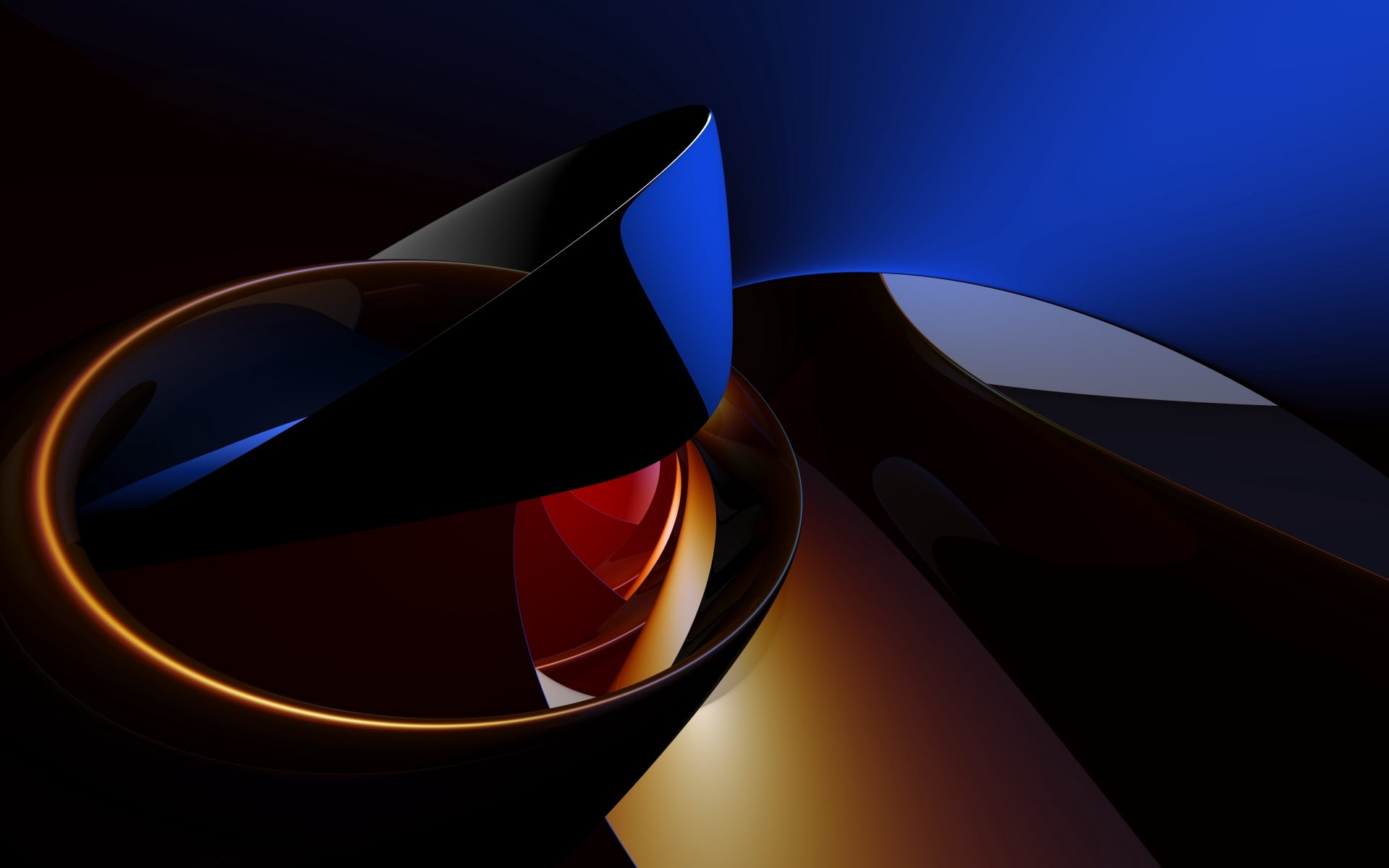 black and blue abstract wallpaper, form, plexus, figure, geometry