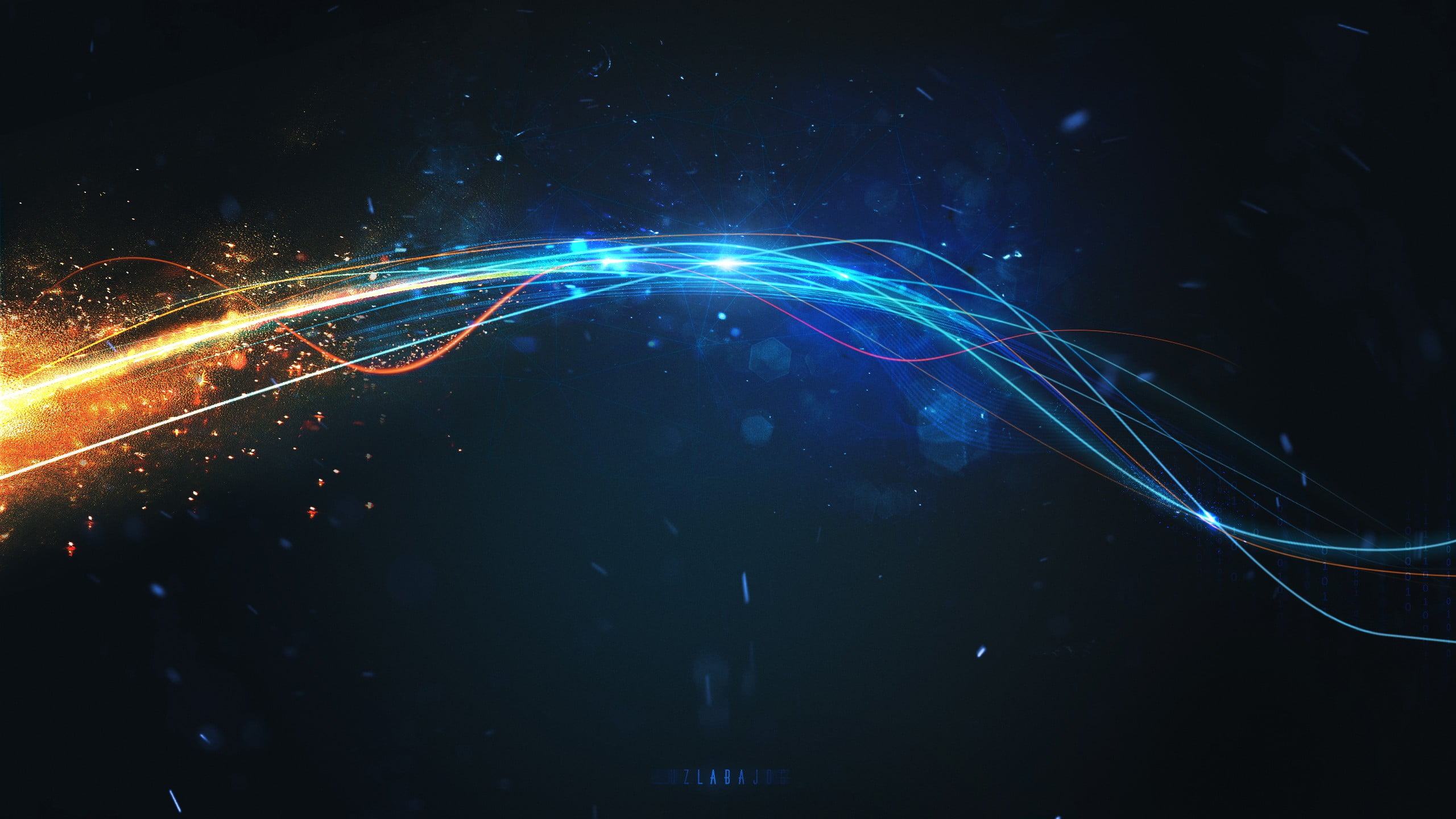 blue star illustration, abstract, backgrounds, space, glowing