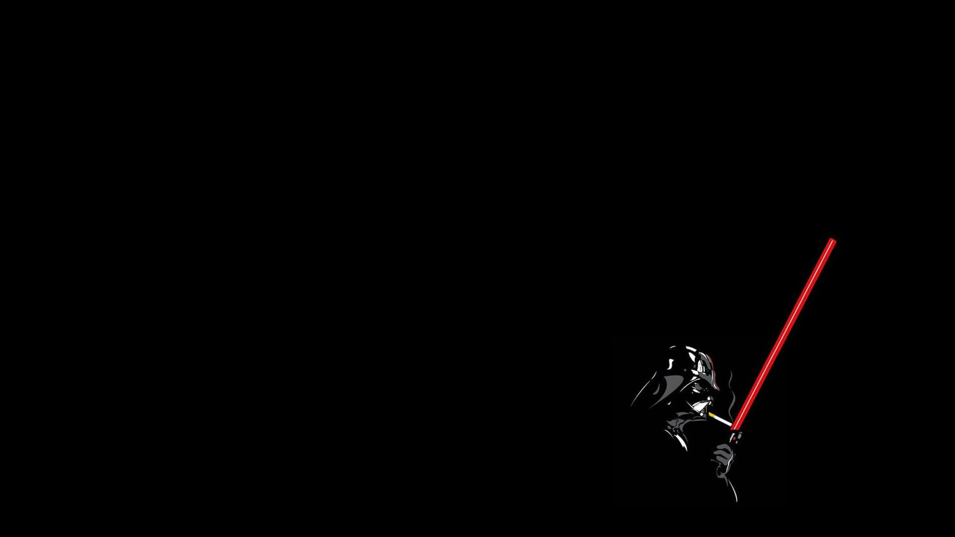 Darth Vader wallpaper, Star Wars, copy space, black background