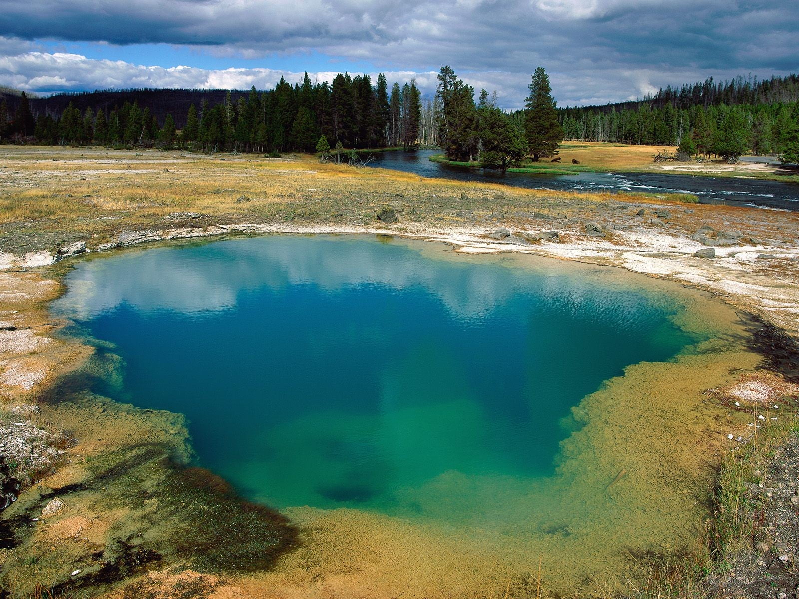 body of water, Yellowstone National Park, Morning Glory Pool