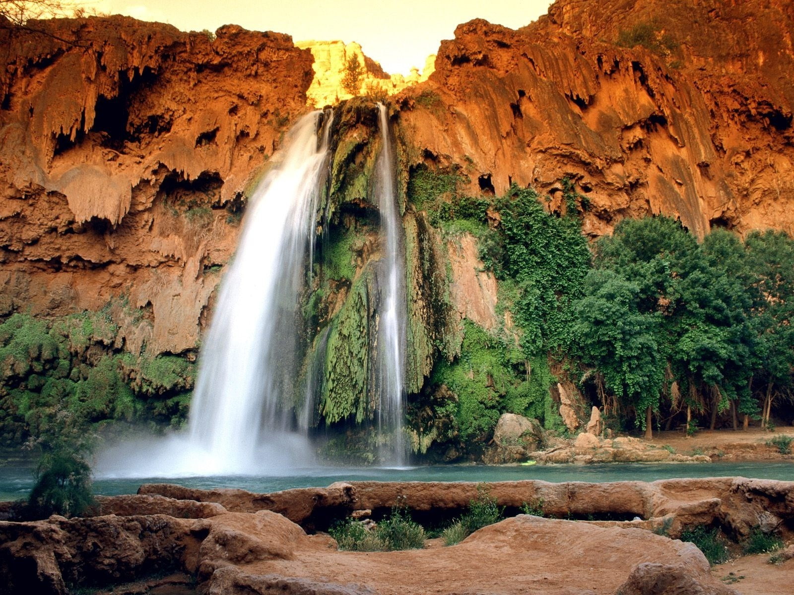 waterfall, rock, rock - object, scenics - nature, solid, rock formation