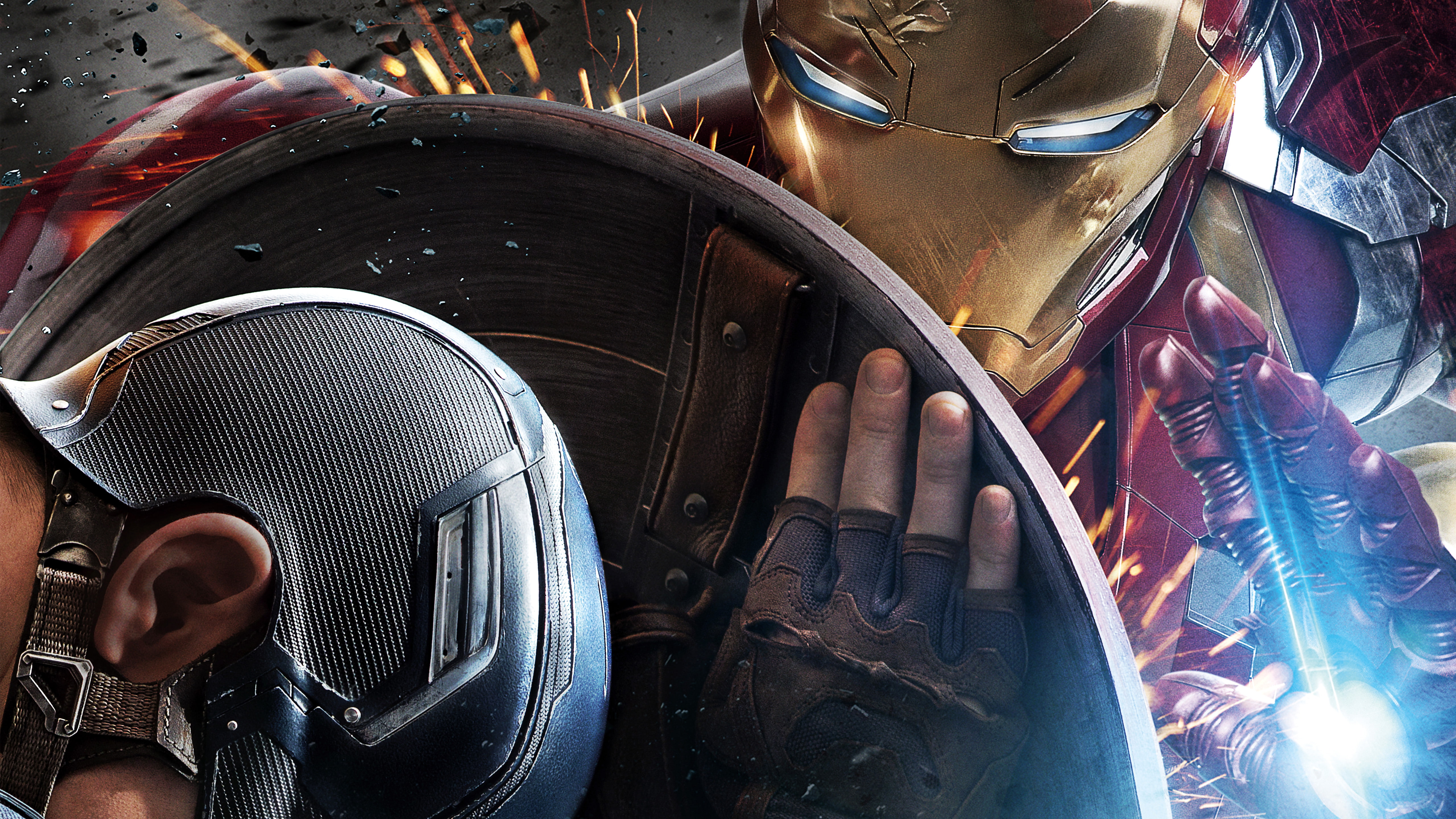 Captain America, Civil War, Iron Man, 5K