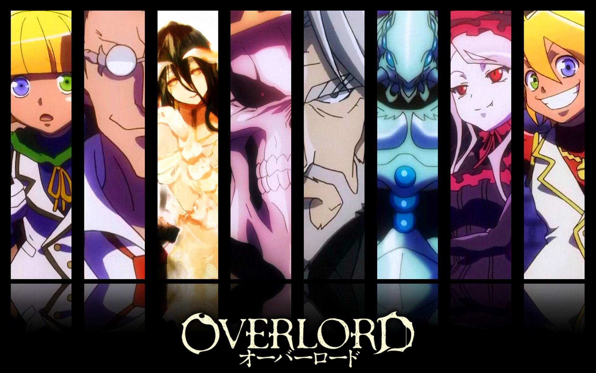 Overlord characters collage, Anime, Ainz Ooal Gown, Albedo (Overlord)