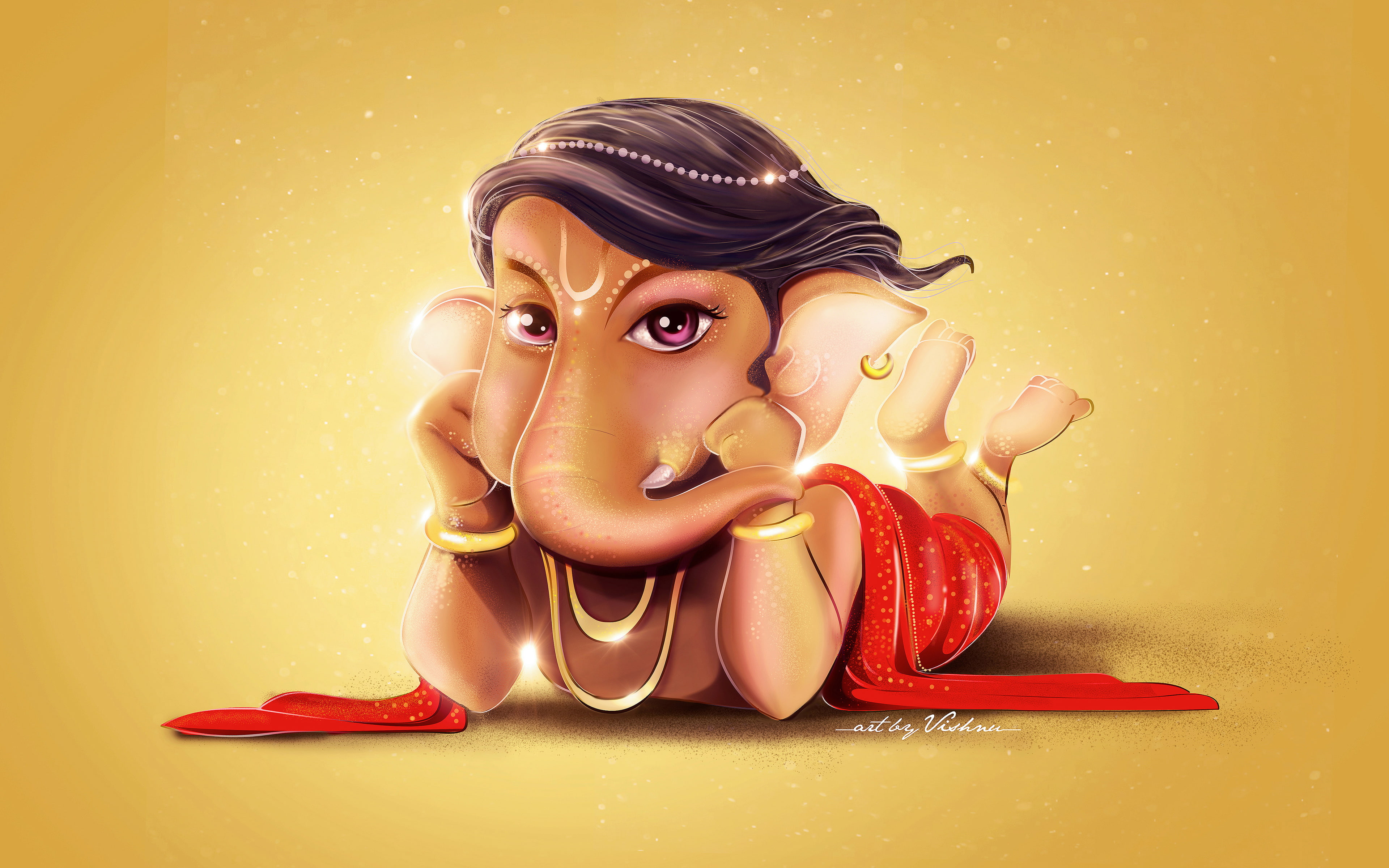 Cute Lord Ganesha HD 4K