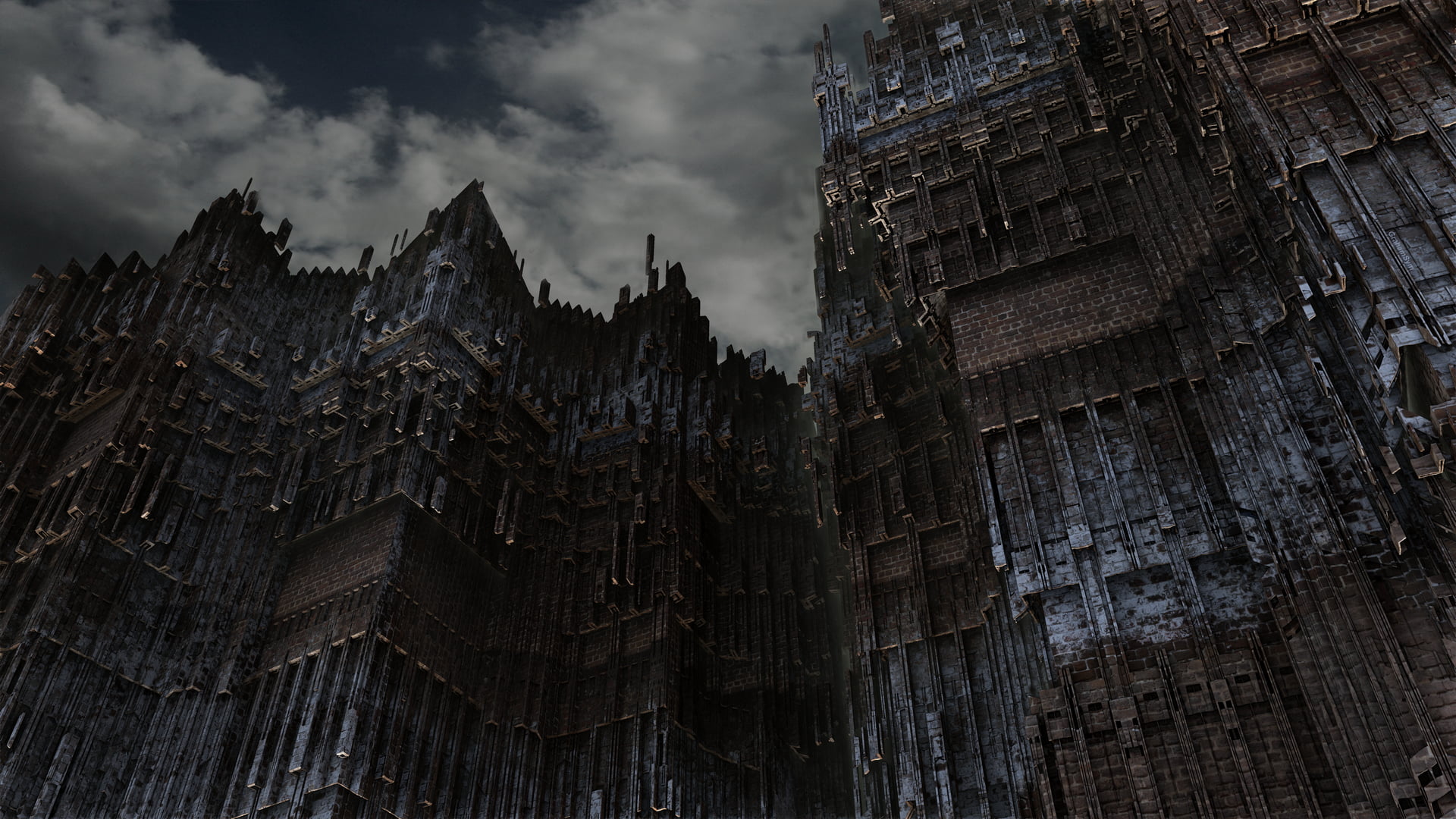 video games, Bloodborne, low angle view, sky, built structure